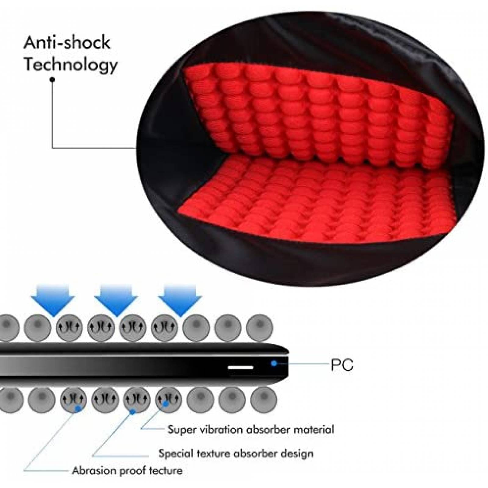 Mochila FreeBiz con puerto de carga USB de 50L -Negro