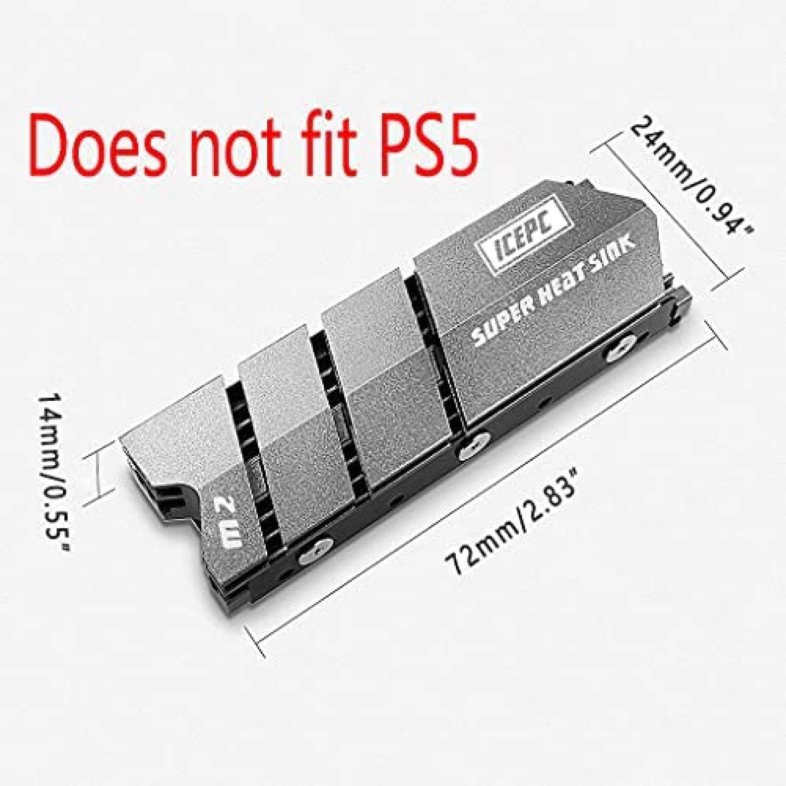 Disipador de calor icepc M.2 2280 SSD NVMe NGFF -Gris