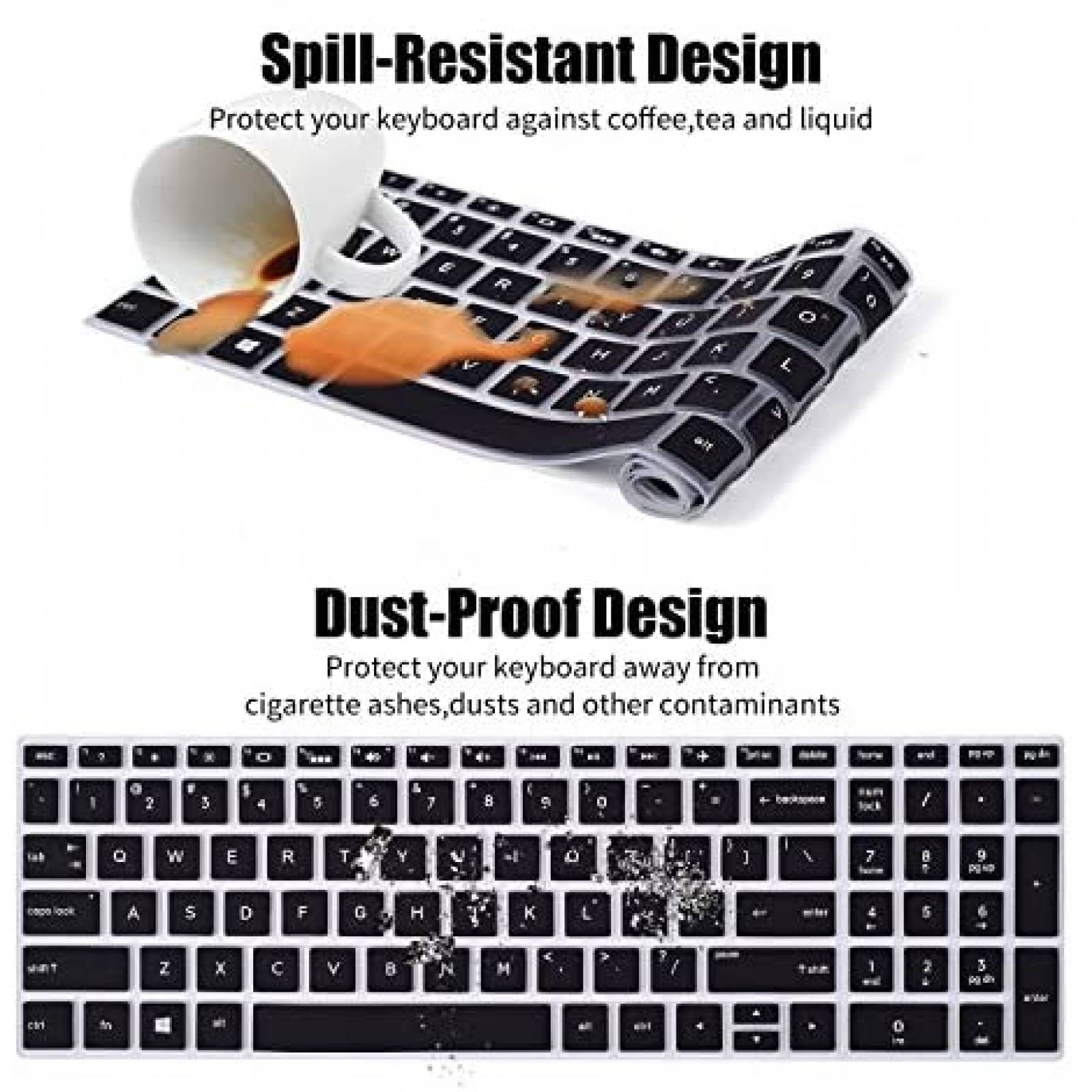 Cubre Teclado CaseBuy para Laptop HP 17.3'' -Negro