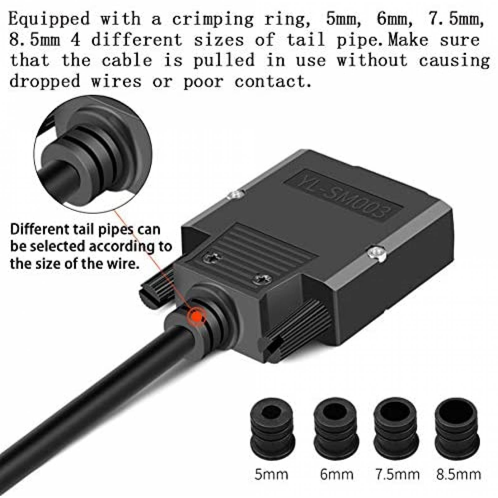 Conector de ruptura ANMBEST DB26 sin soldadura RS232 -Negro