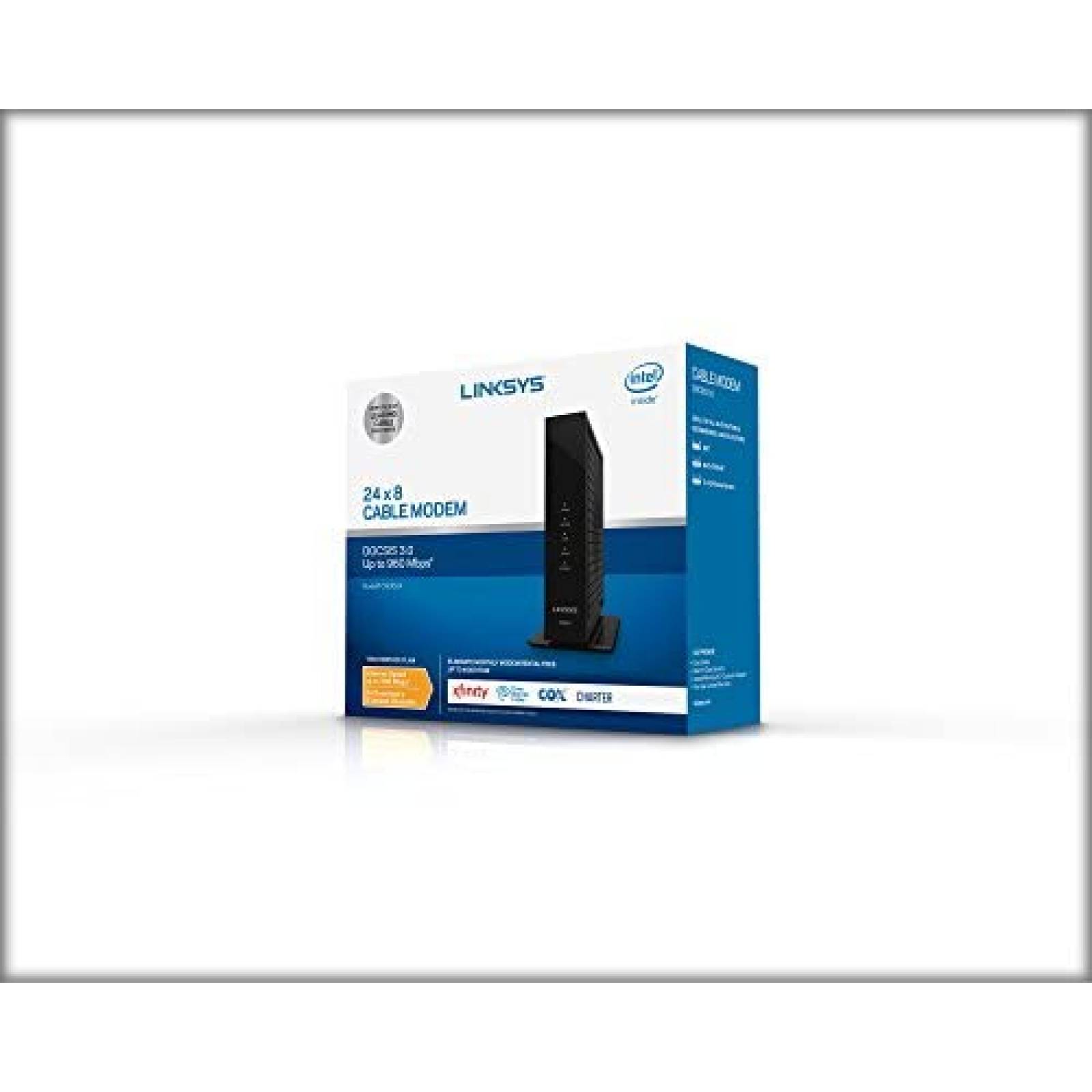 Modem Linksys CM3024 960 Mbps DOCSIS 3.0 24x8 -Negro