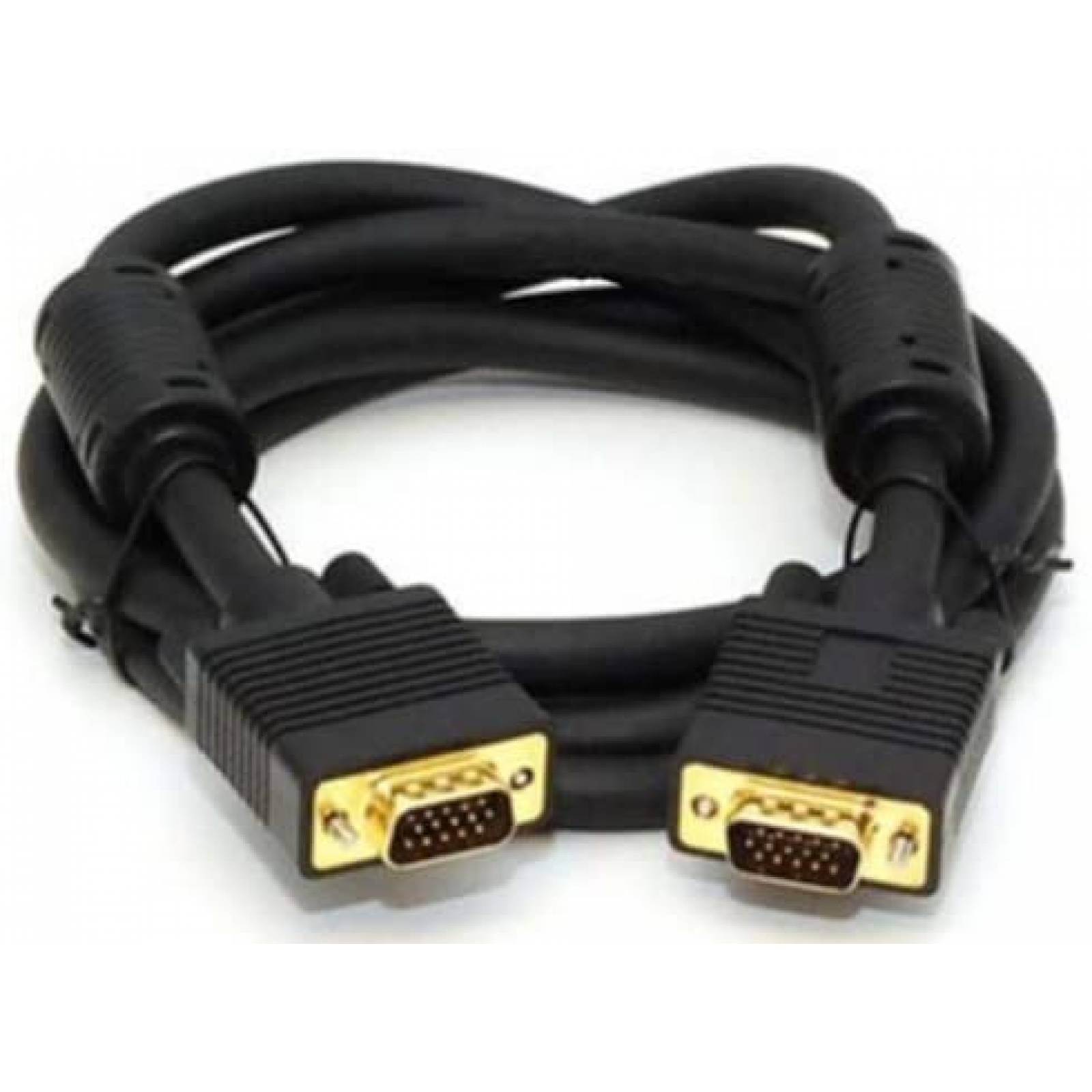 Cable VGA C&E de 15 Pines VGA Macho a Macho 10 Pies -Negro