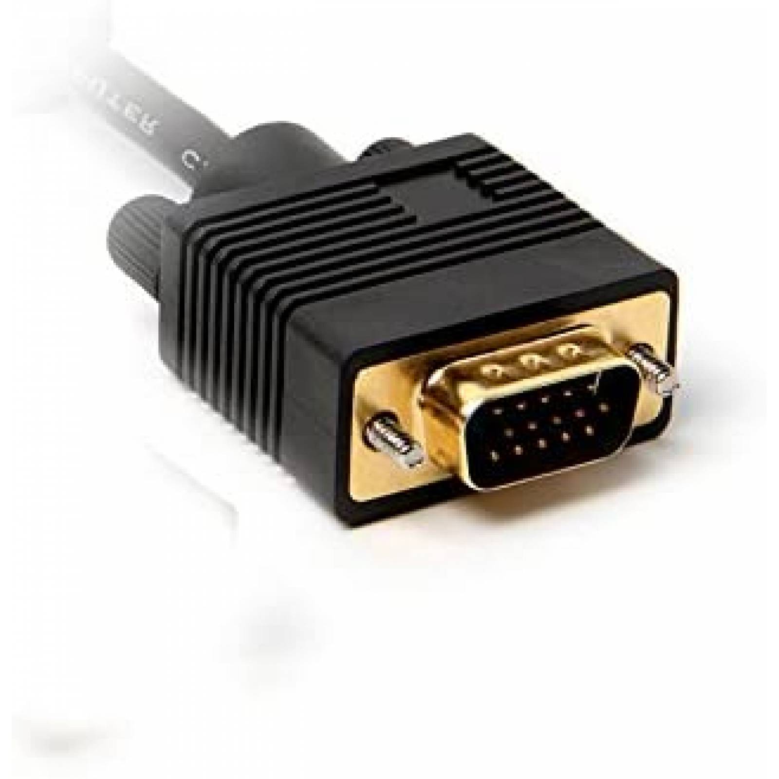 Cable VGA C&E de 15 Pines VGA Macho a Macho 10 Pies -Negro