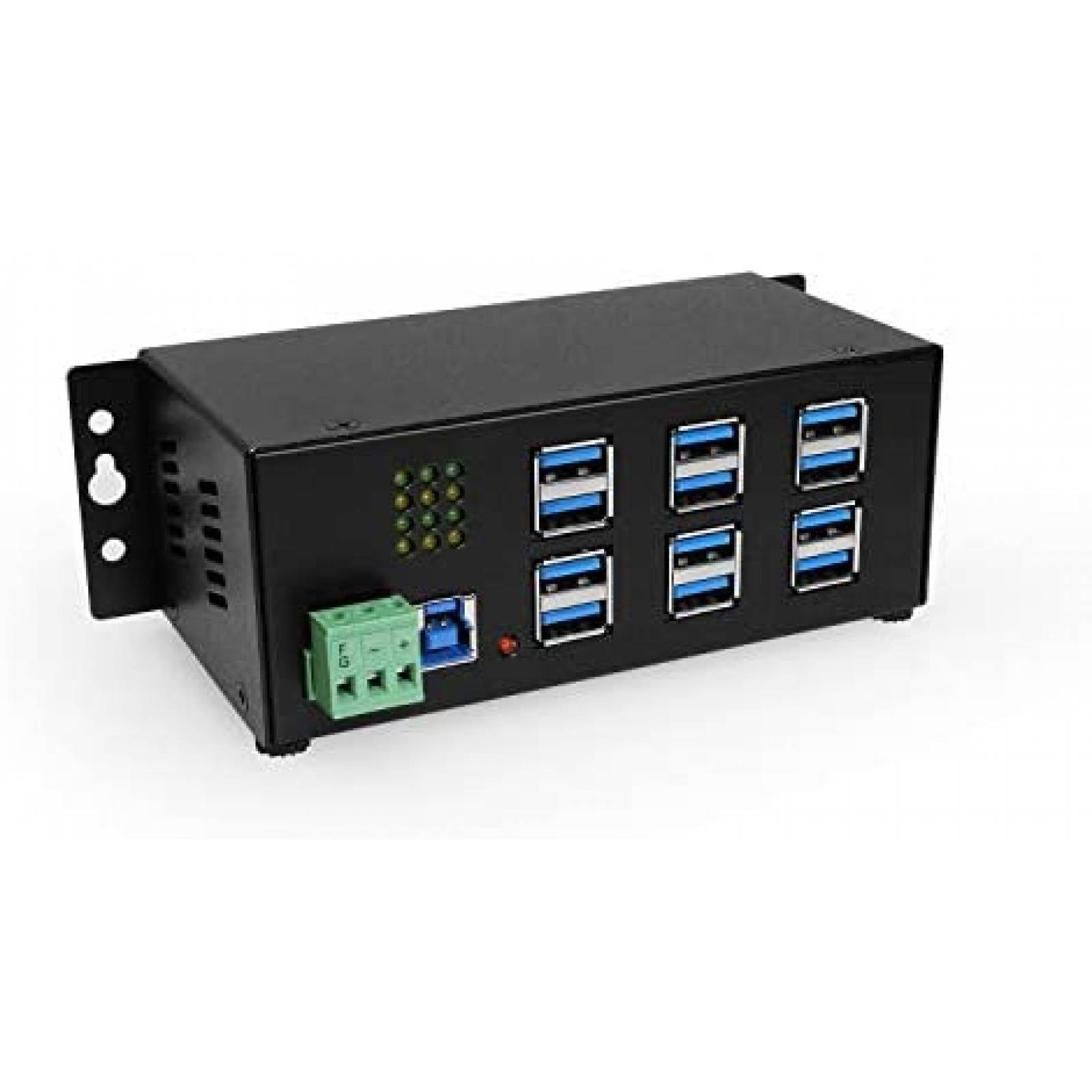 Concentrador Coolgear USBG-12U3ML USB 3.0 12 Puertos -Negro