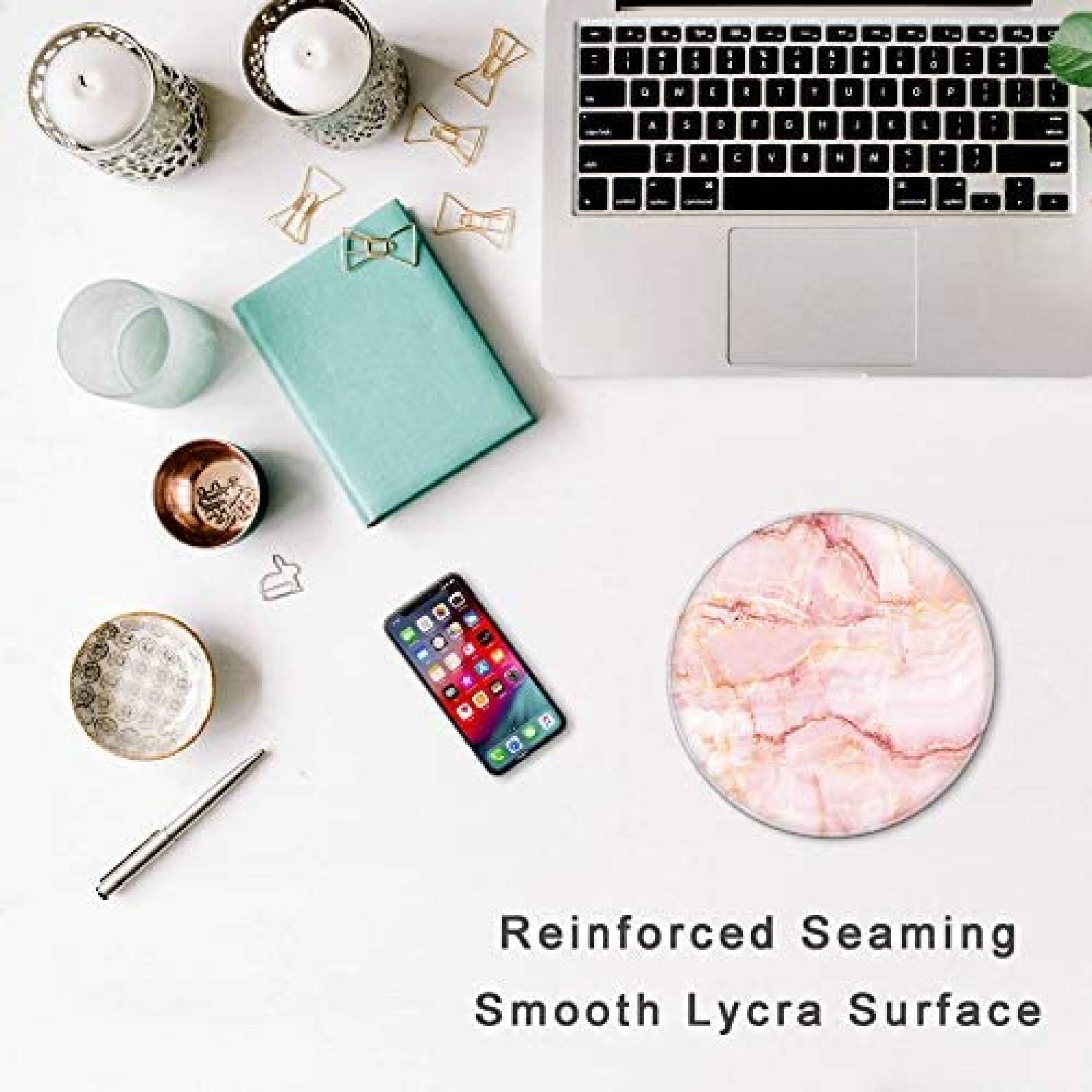 Mouse Pad Brand de 7.9'' x 7.9 x 0.12'' -Rosa Marmol