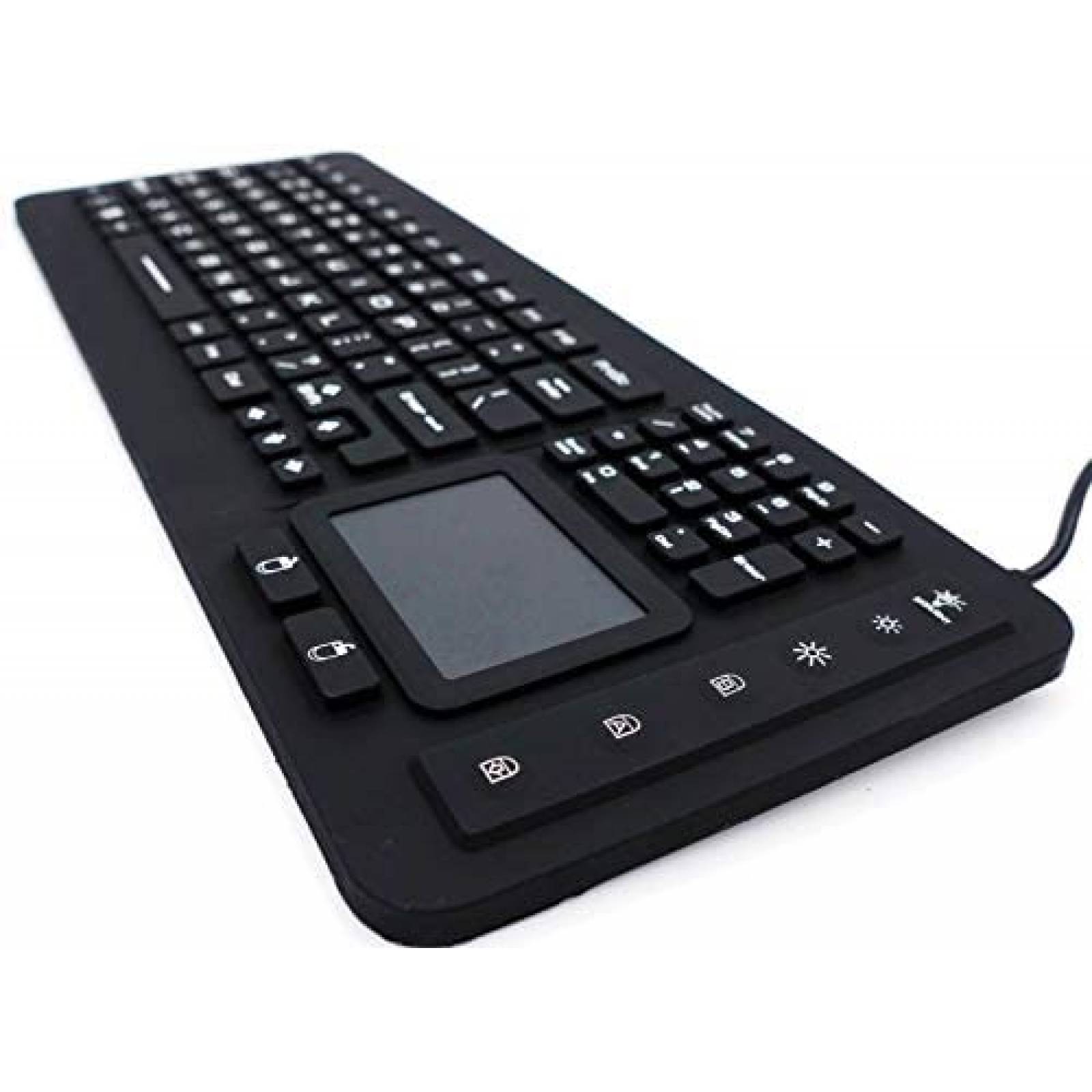 Teclado DSI IKB98BL LED Pantalla Tactil de Silicona -Negro