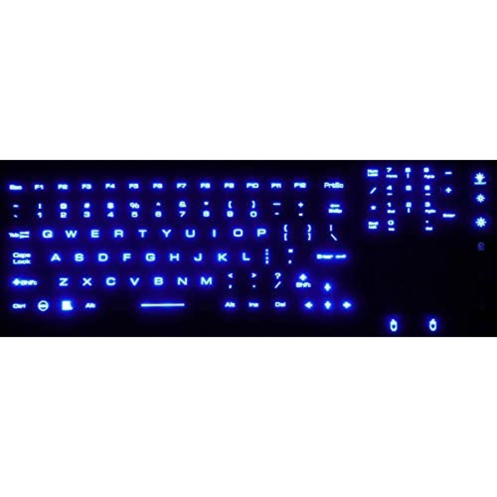 Teclado DSI IKB98BL LED Pantalla Tactil de Silicona -Negro