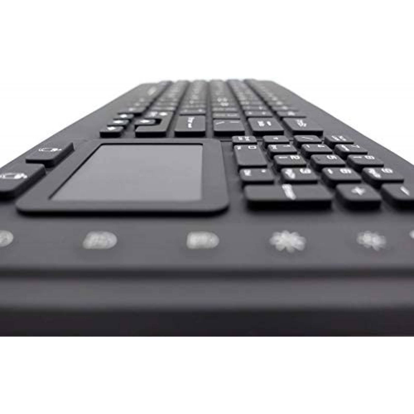 Teclado DSI IKB98BL LED Pantalla Tactil de Silicona -Negro