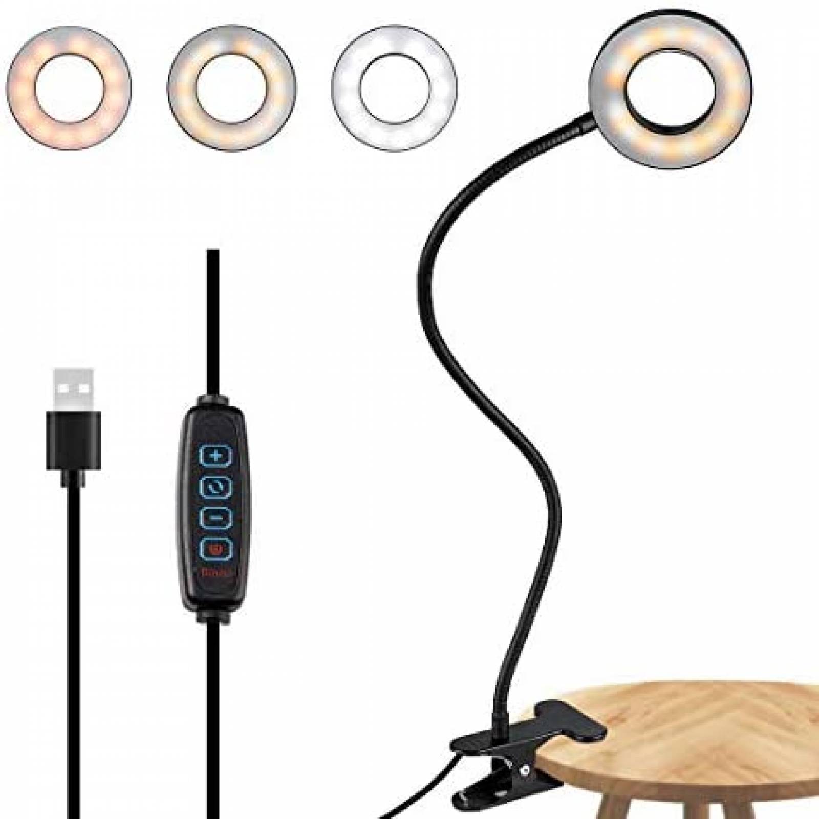 Anillo de luz XBUYEE Cuello de cisne 10 Niveles de brillo