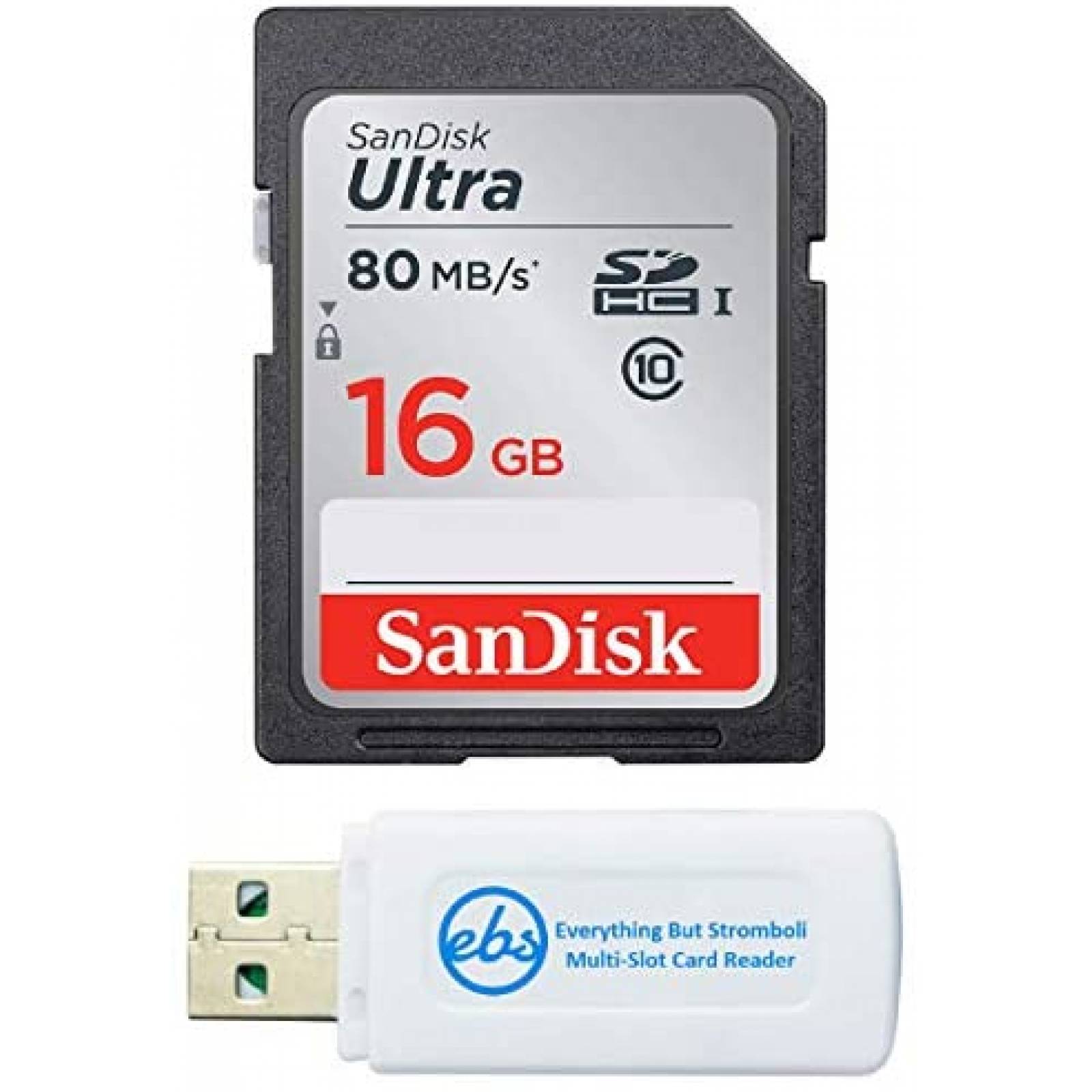 Tarjeta SD SanDisk de 16GB para Camara Nikon -Negro
