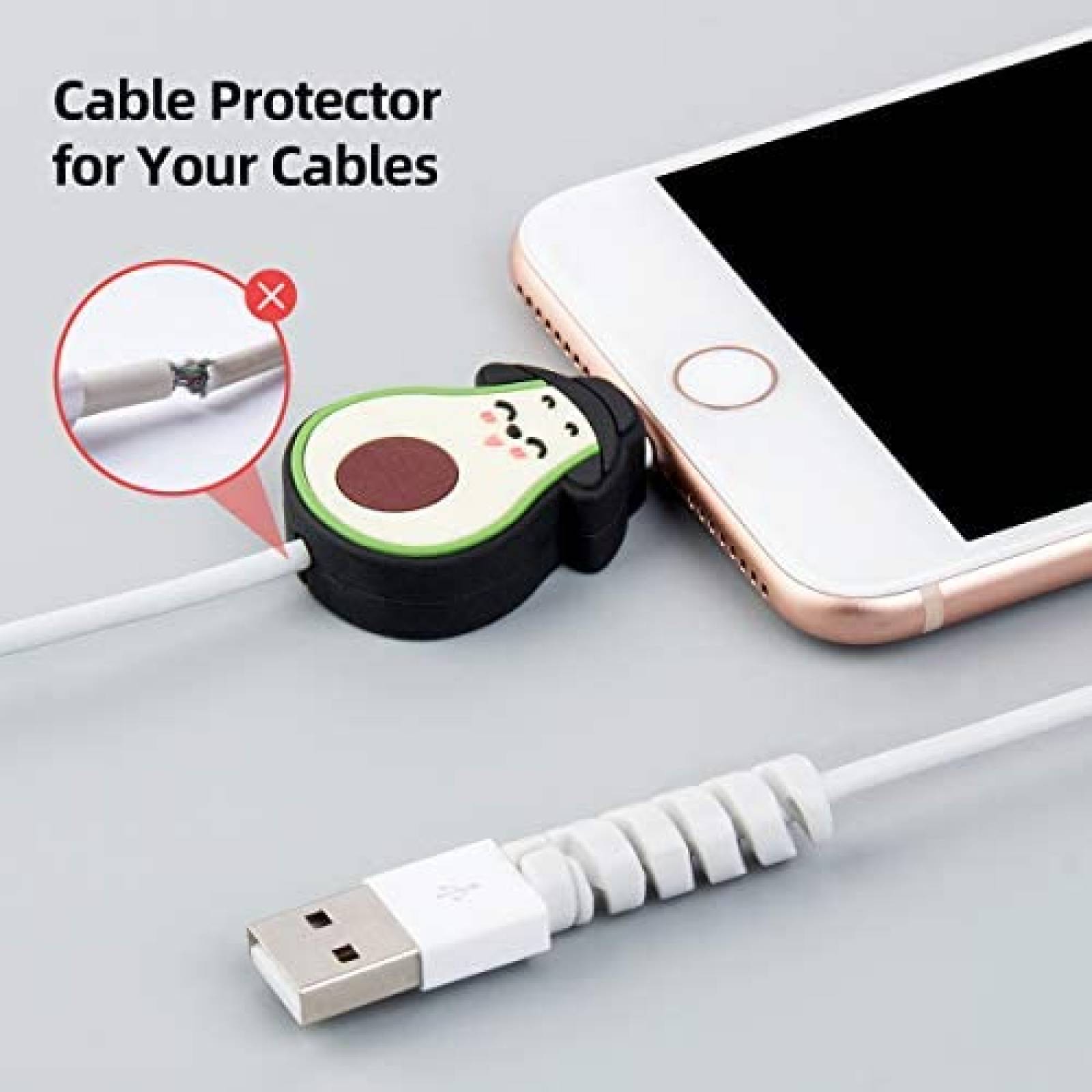 Protector para Cables SUNGUY 20 Pzs Frutas Animales Comida