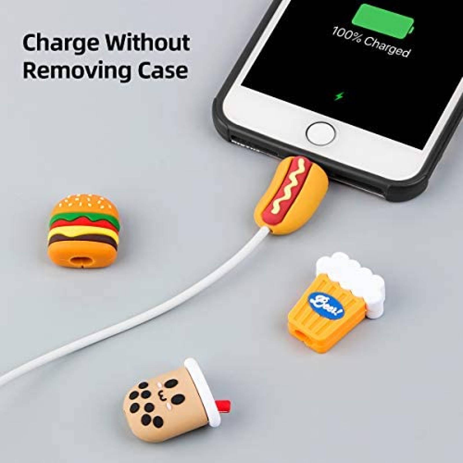 Protector para Cables SUNGUY 20 Pzs Frutas Animales Comida