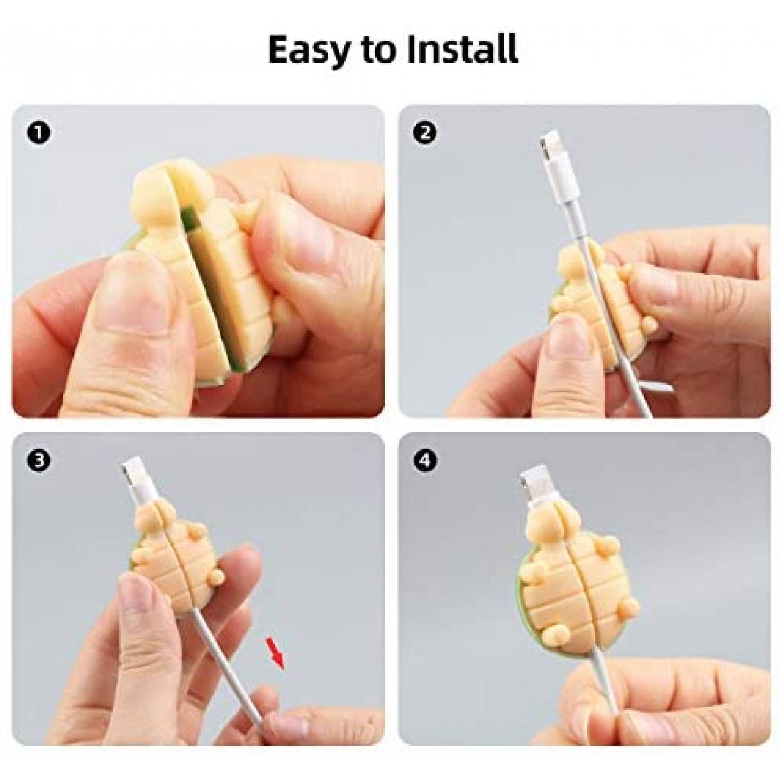 Protector para Cables SUNGUY 20 Pzs Frutas Animales Comida