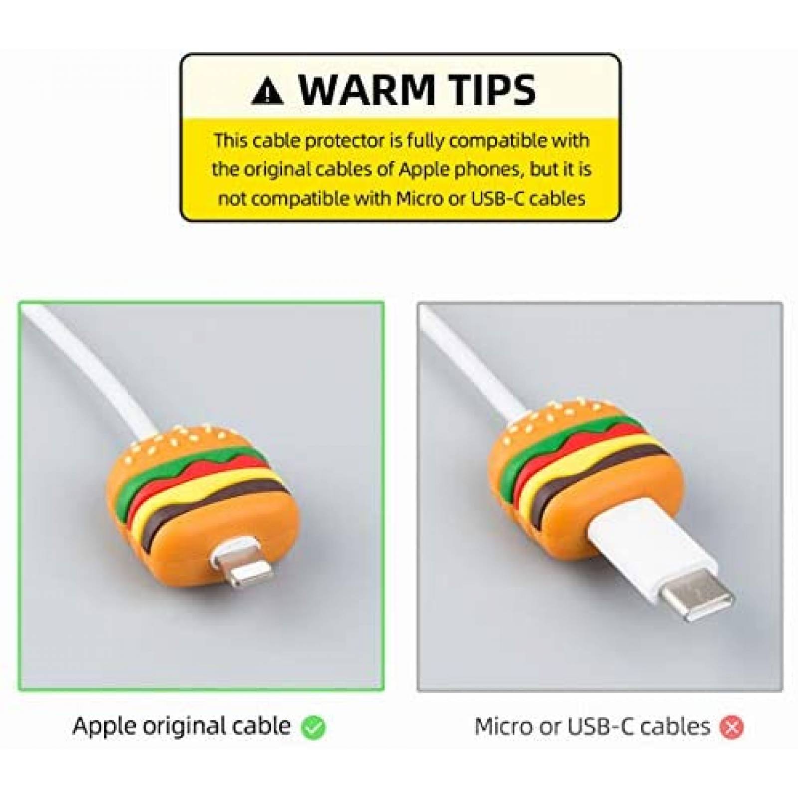Protector para Cables SUNGUY 20 Pzs Frutas Animales Comida