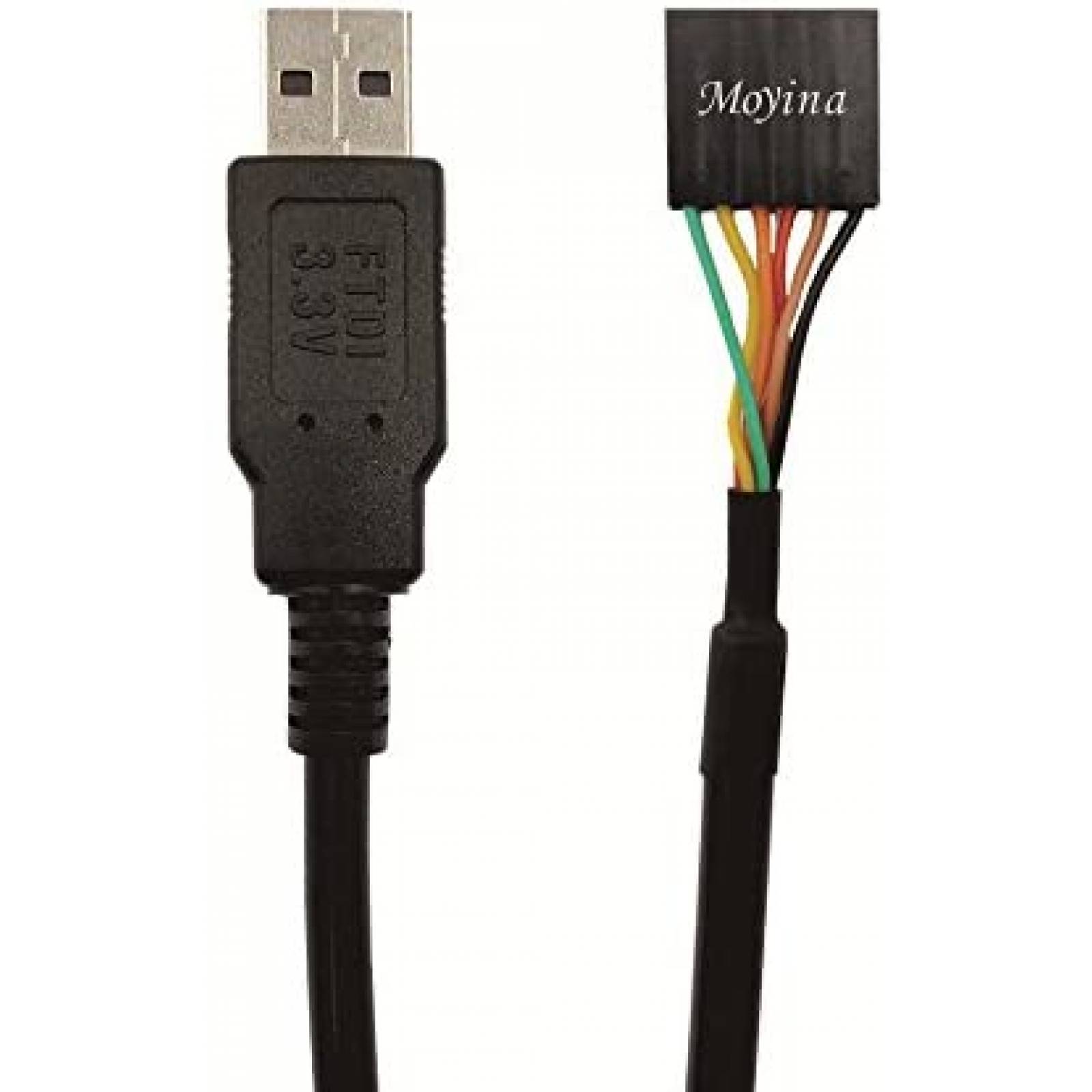 Adaptador USB Moyina USB a TTL Serie 3.3V UART -Negro