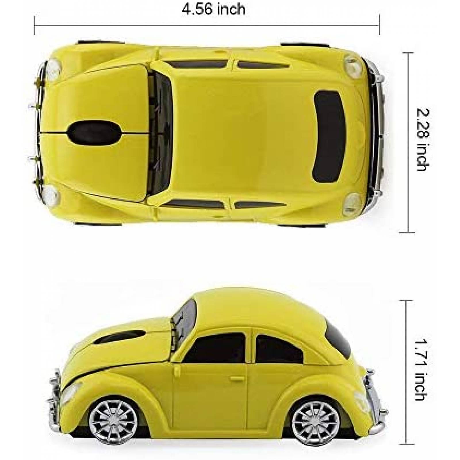 Mouse Ai5G Carro Inalambrico VW Car USB LED 2.4GHz -Azul