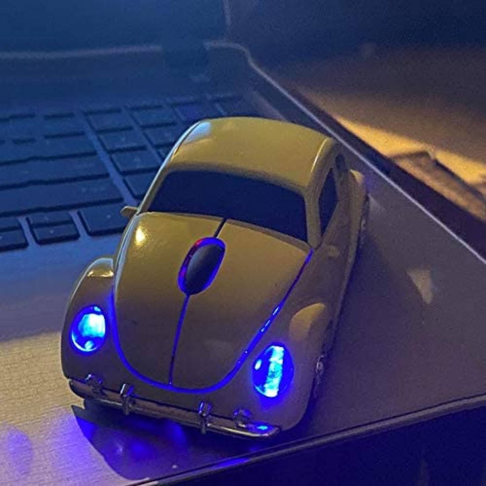 Mouse Ai5G Carro Inalambrico VW Car USB LED 2.4GHz -Azul