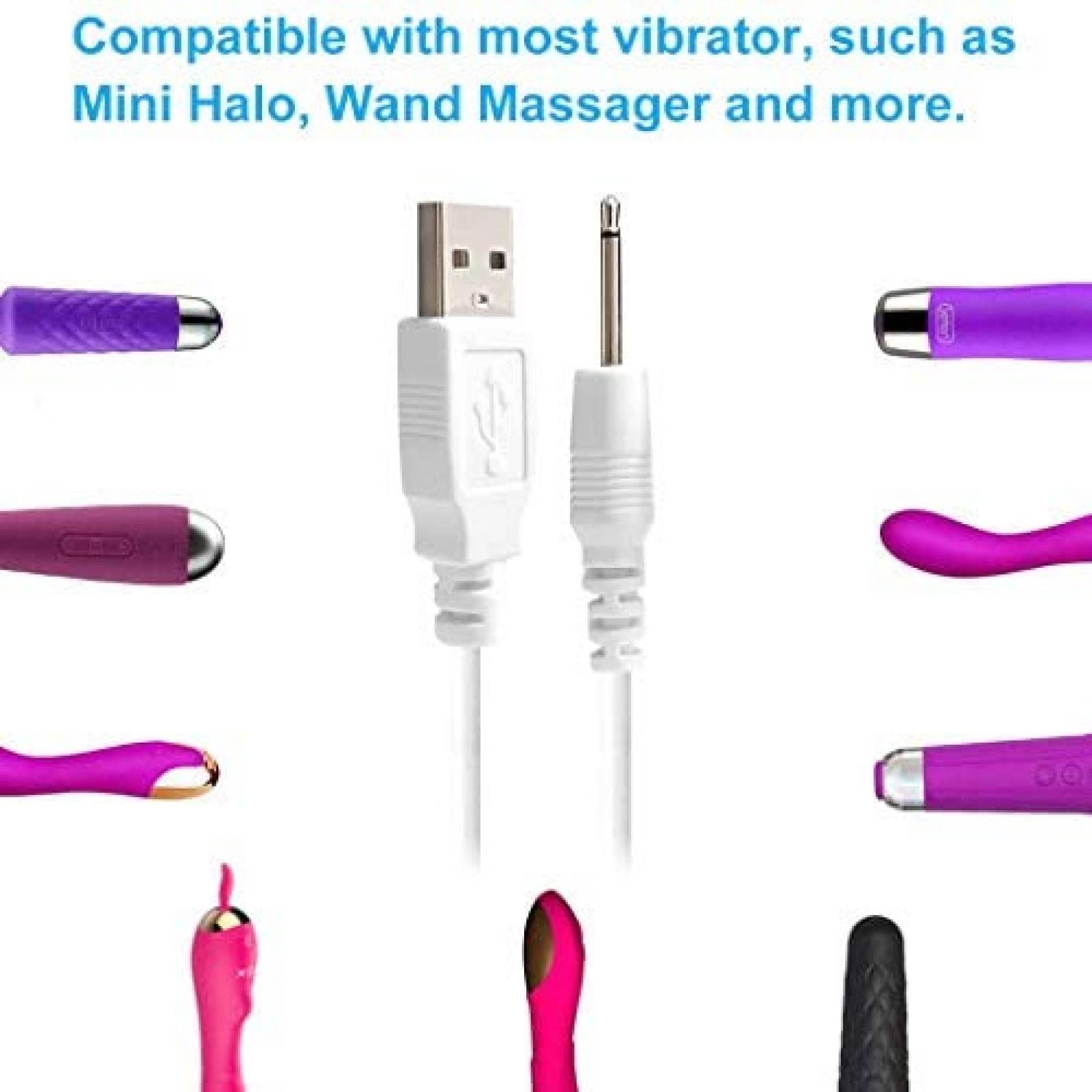 Cable cargador SCOVEE USB DC 2.5mm Mini carga rapida -Blanco