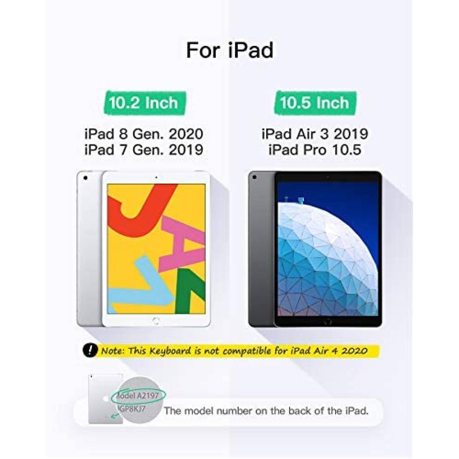 Funda Inateck Compatible Para Apple iPad 10.2'' Con Teclado