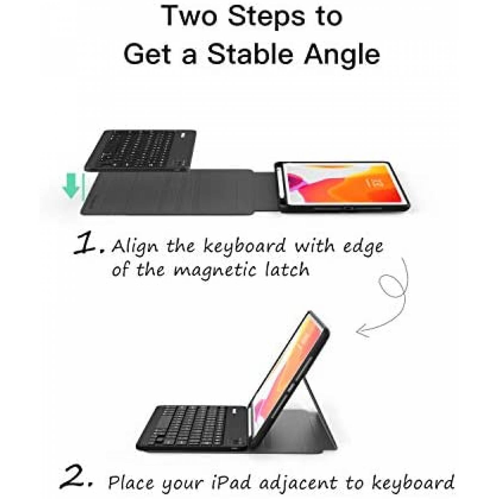 Funda Inateck Compatible Para Apple iPad 10.2'' Con Teclado