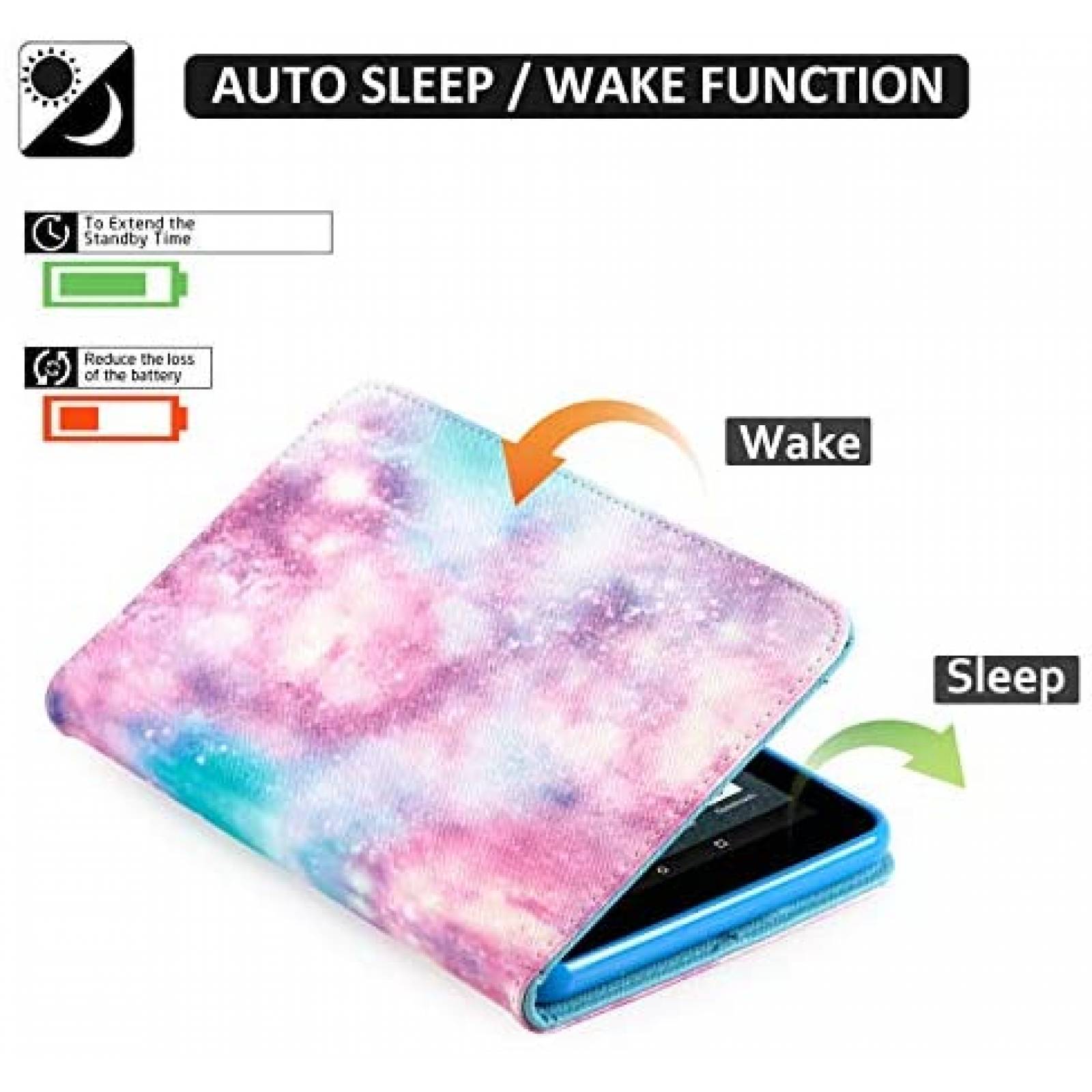 Funda para Tablet Dteck Galaxy 7'' Cuero PU para Fire 7