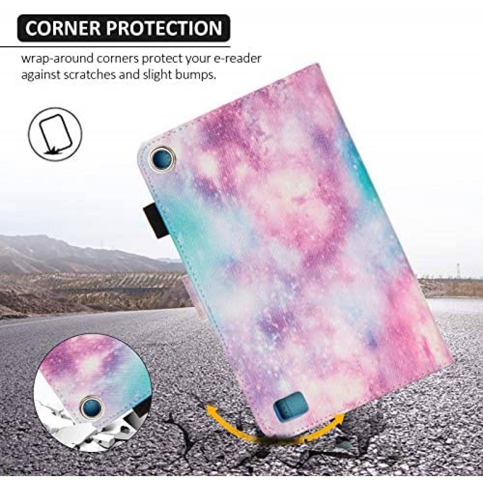 Funda para Tablet Dteck Galaxy 7'' Cuero PU para Fire 7
