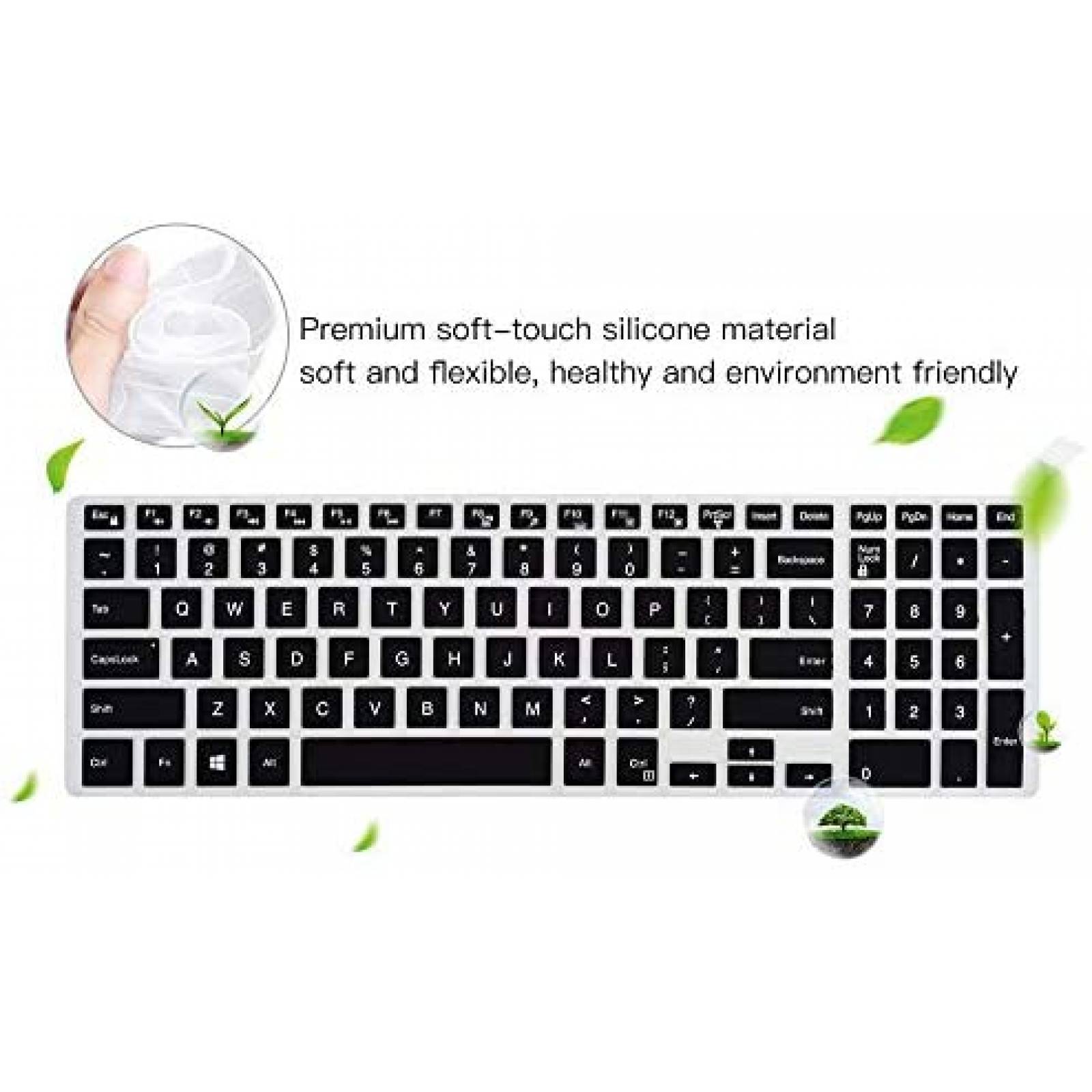 Protector de Teclado ImComor para Dell G3 G5 G7 15.6" -Claro