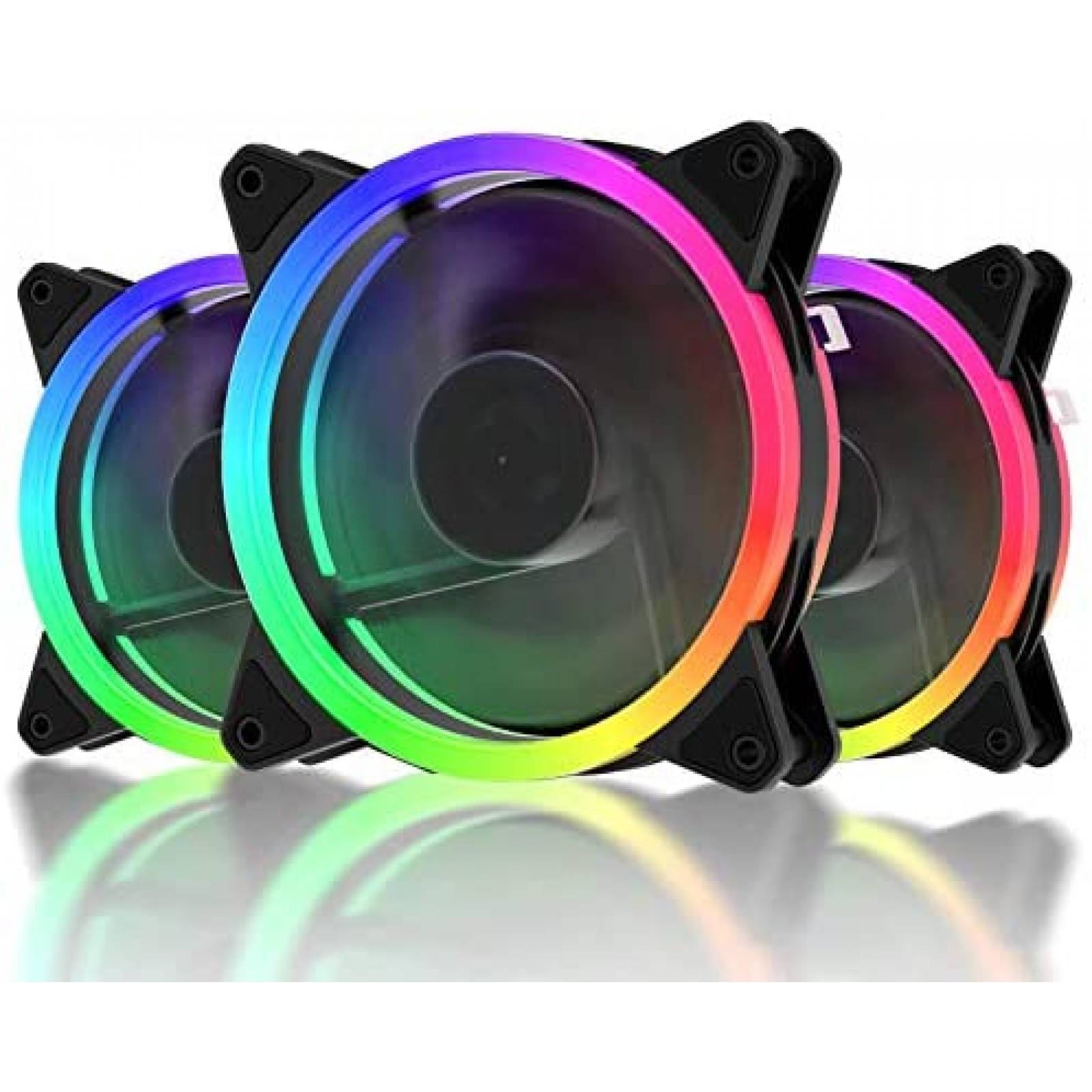 Ventilador para PC UpHere F03CF de 120mm 3 Pzs -Negro