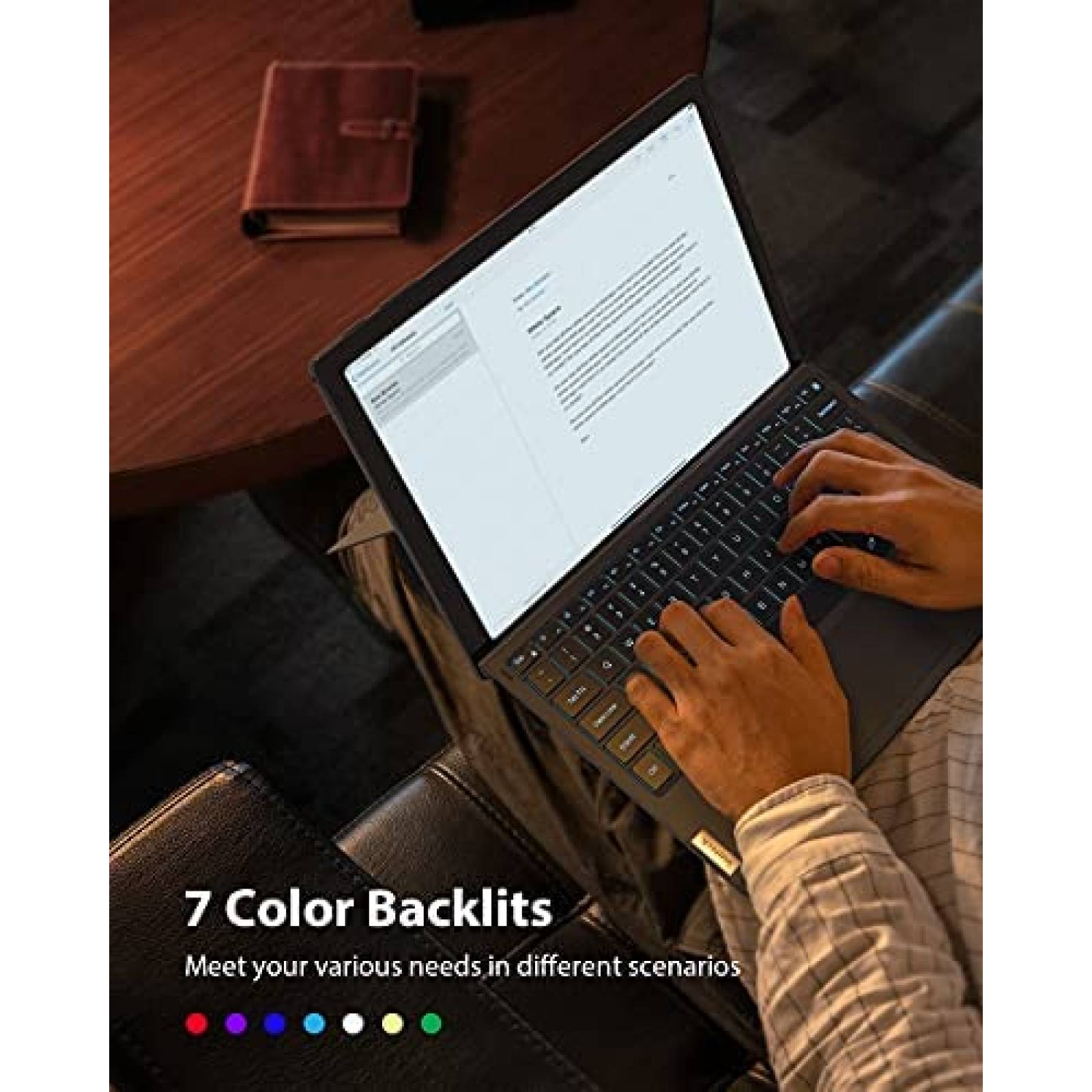 Teclado Inateck Bluetooth Retroiluminado para Surface Pro 7