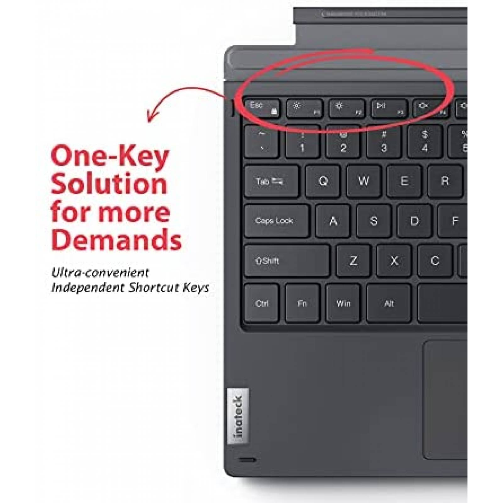 Teclado Inateck Bluetooth Retroiluminado para Surface Pro 7