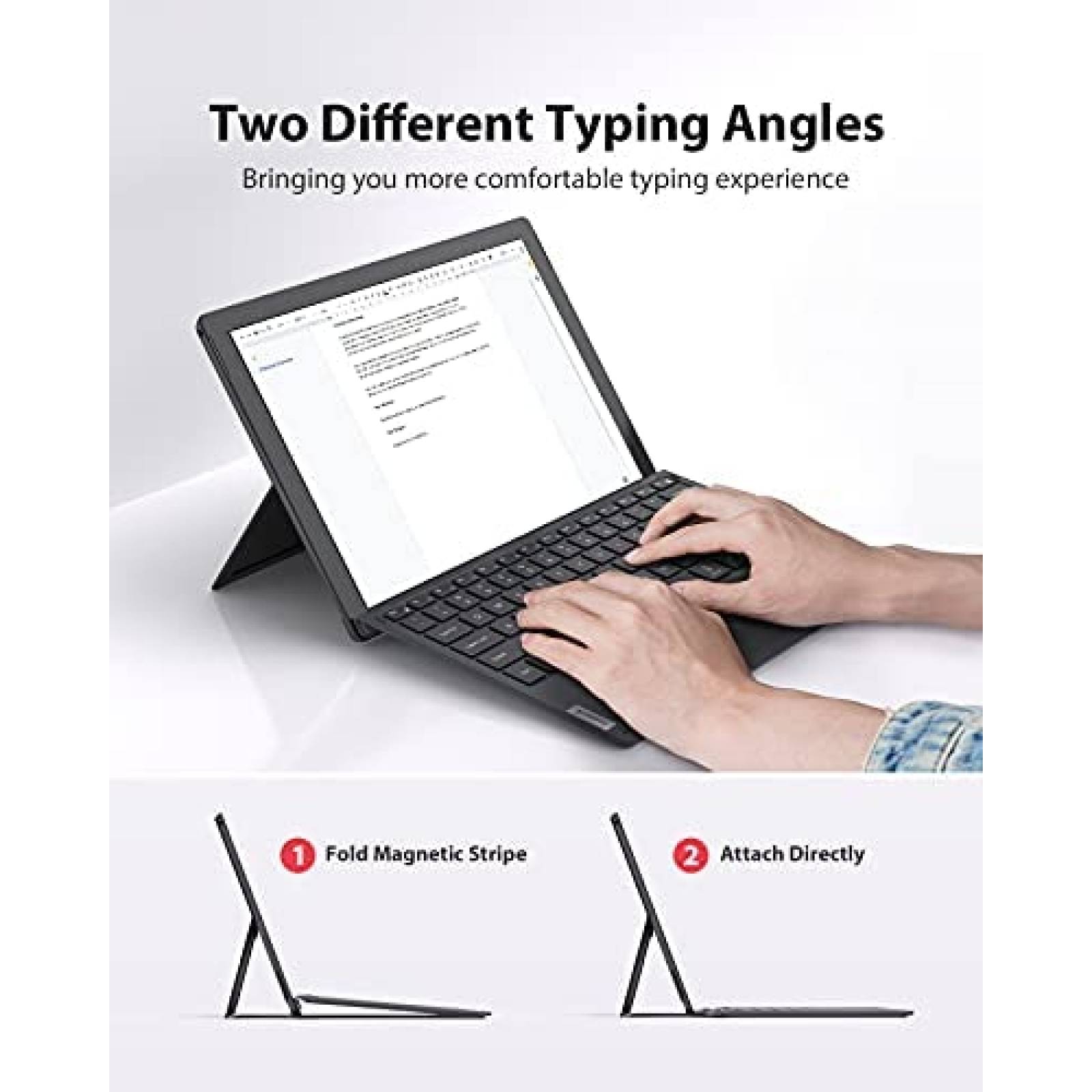 Teclado Inateck Bluetooth Retroiluminado para Surface Pro 7