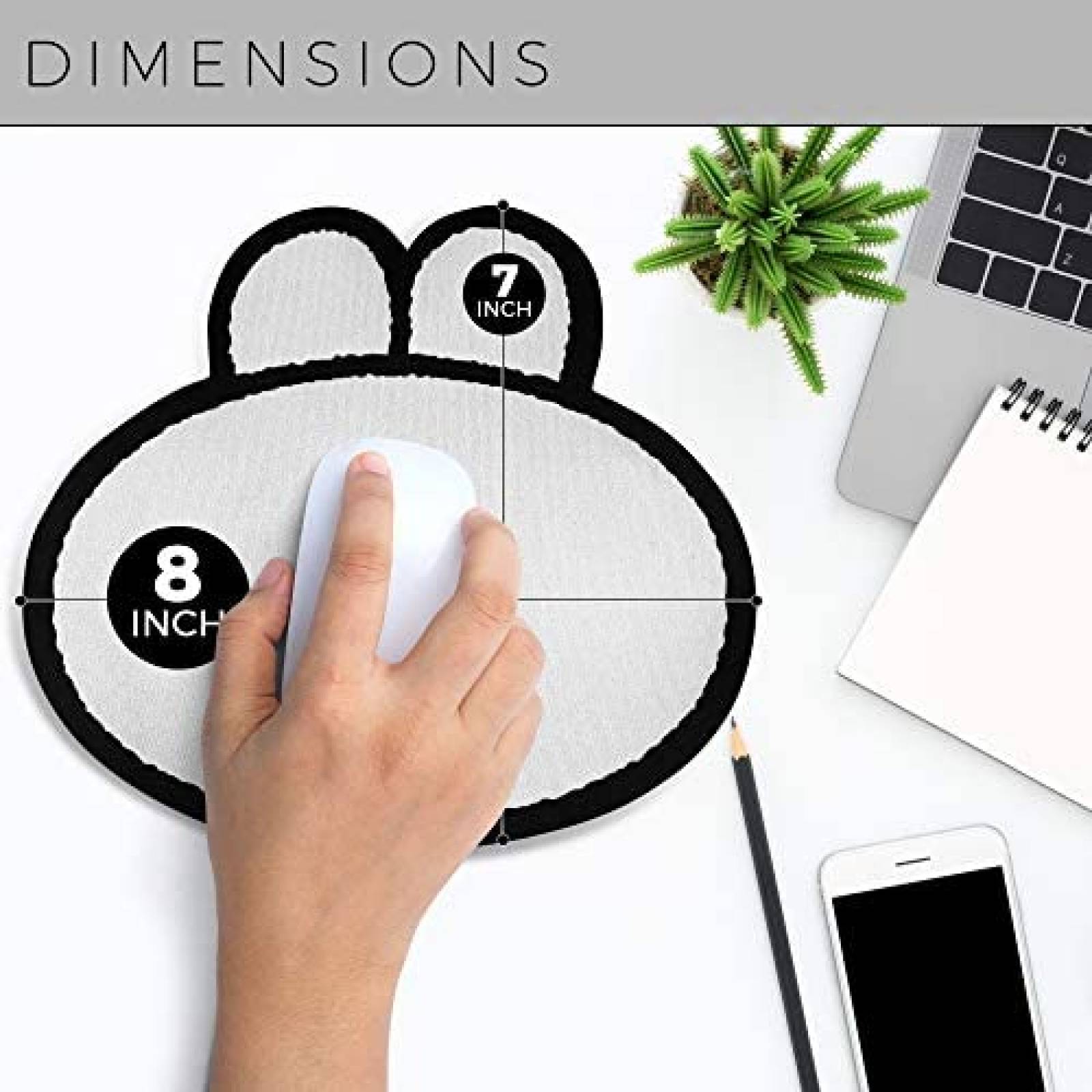 Mousepad Gamer Keeli Kawaii Antideslizante -Blanco