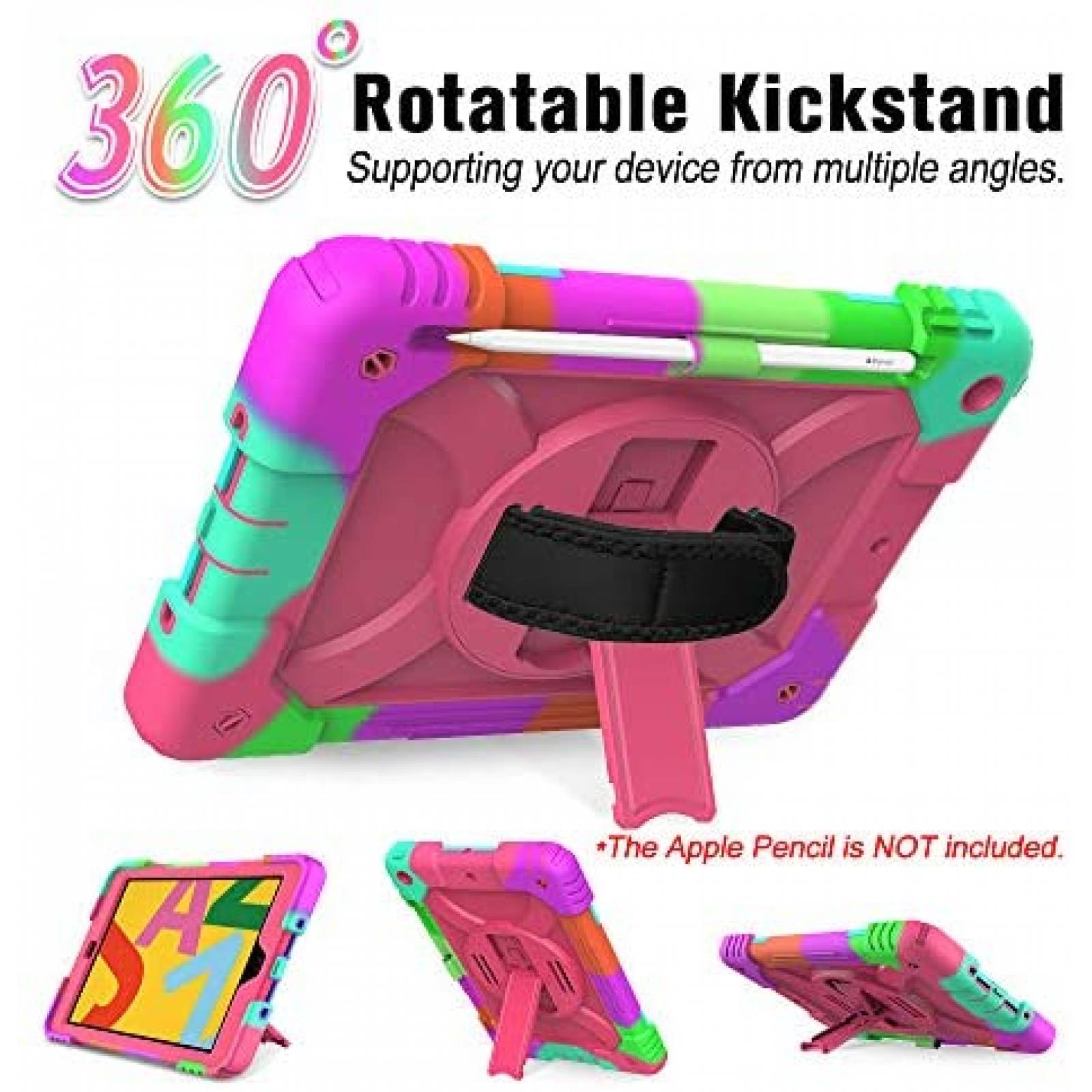 Carcaza tablet eTopxizu Rugged 10.2" Anti golpes -Rosa