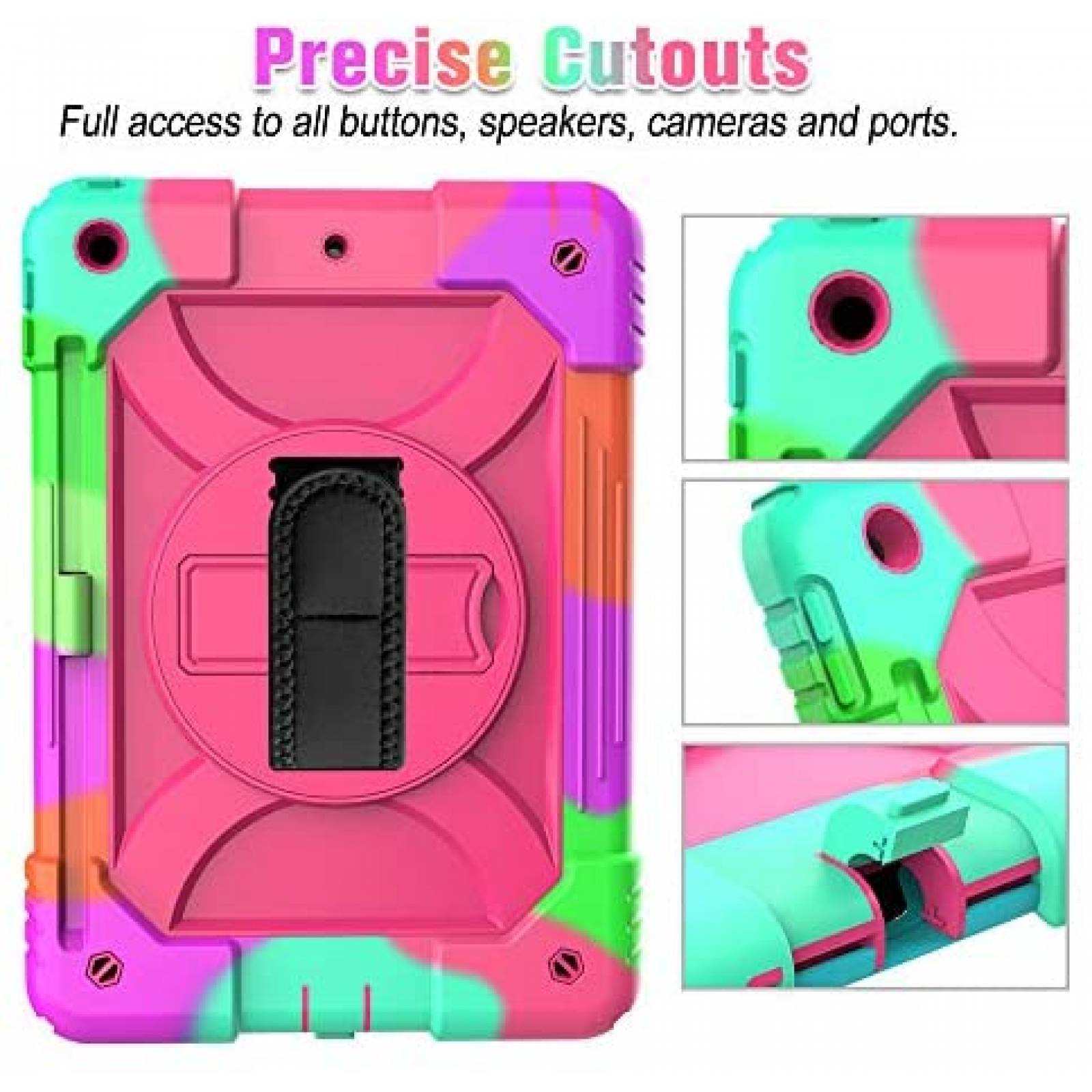 Carcaza tablet eTopxizu Rugged 10.2" Anti golpes -Rosa