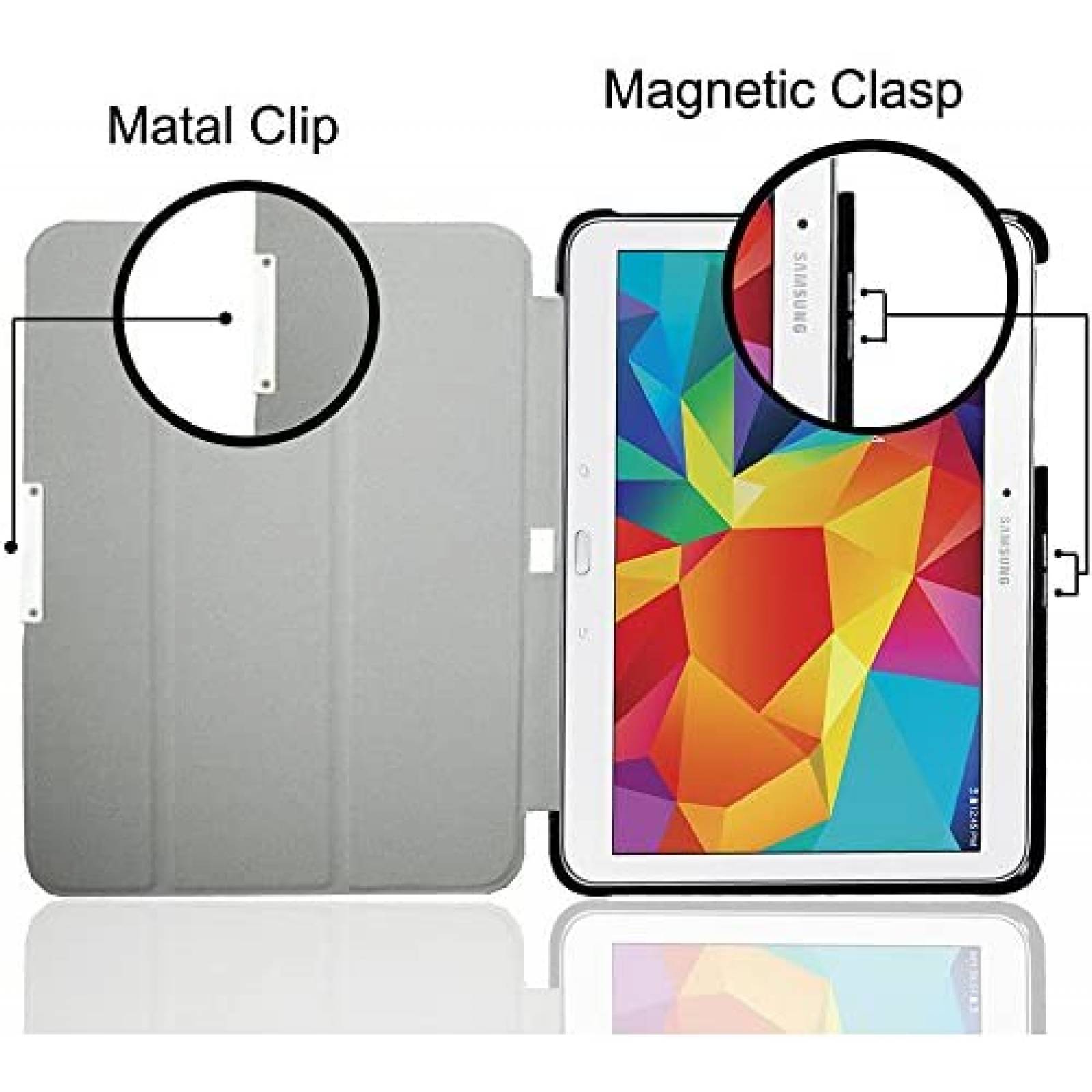 Funda KUESN SM-T530 para Galaxy Tab 4 10.1'' -Negro