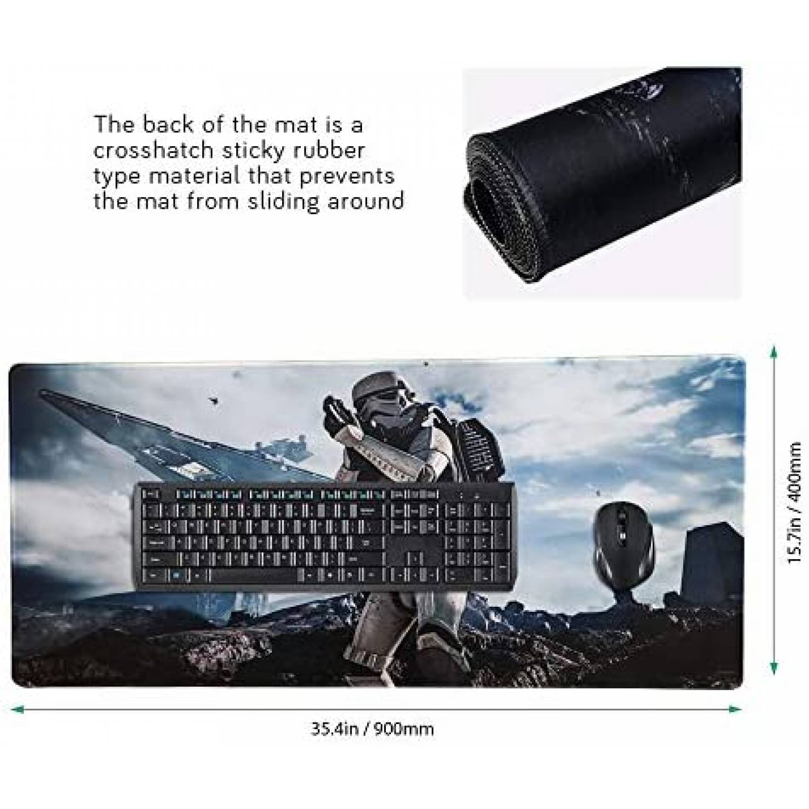 Almohadilla de Escritorio Beymemat 35.4''x15.7'' Star Wars