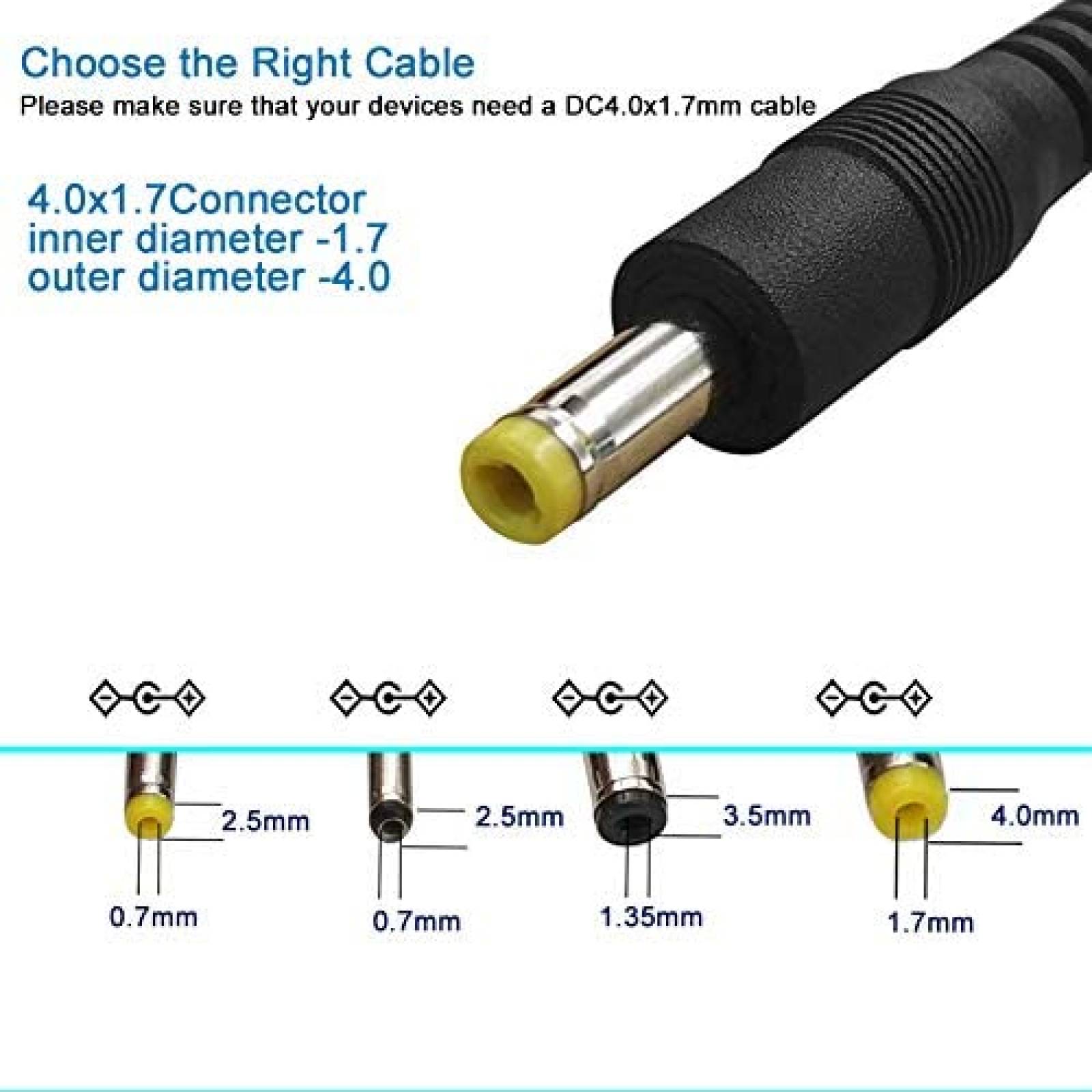 Cable de alimentacion de conector de barril SIOCEN