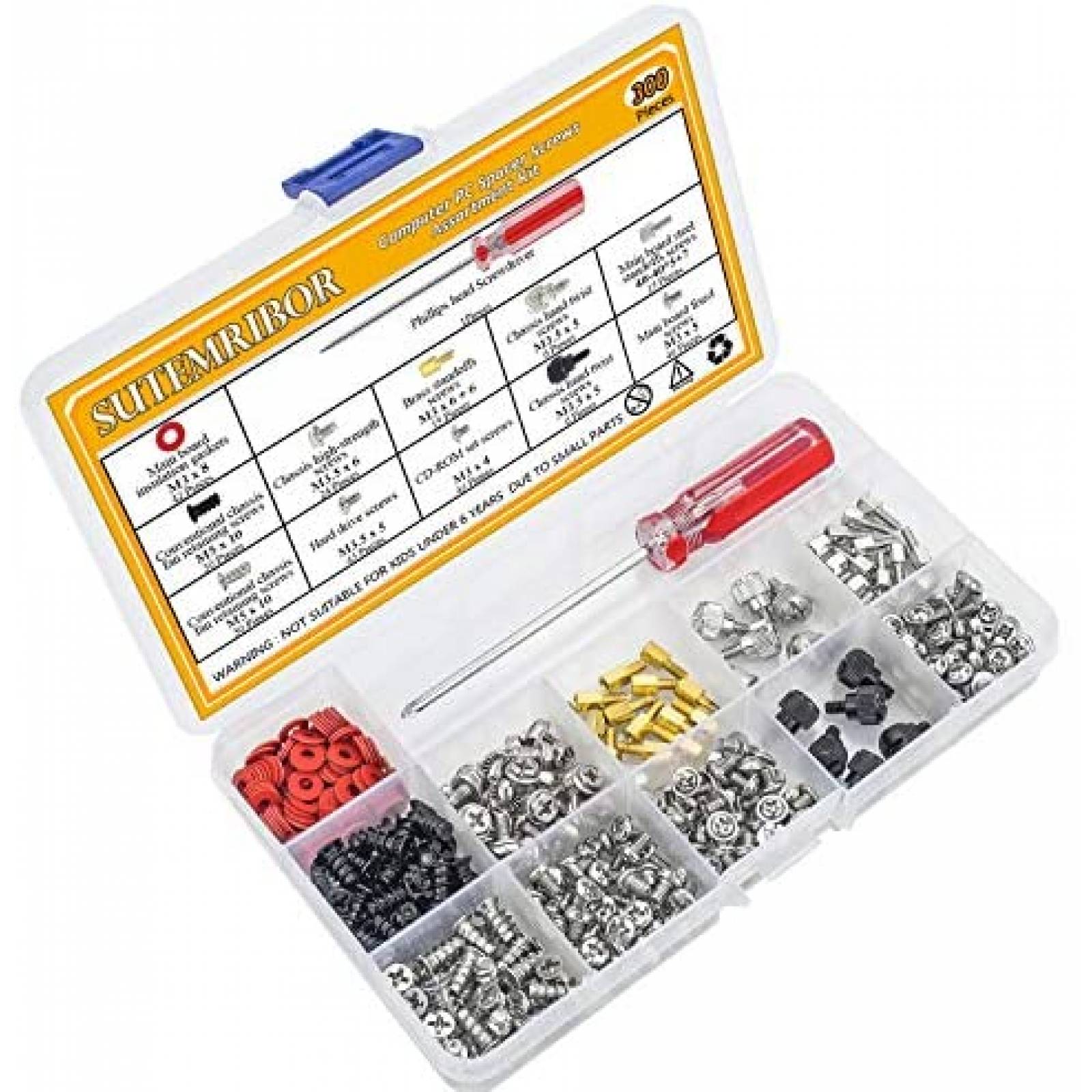 Separadores de tornillos Sutemribor 300 pzs para computadora