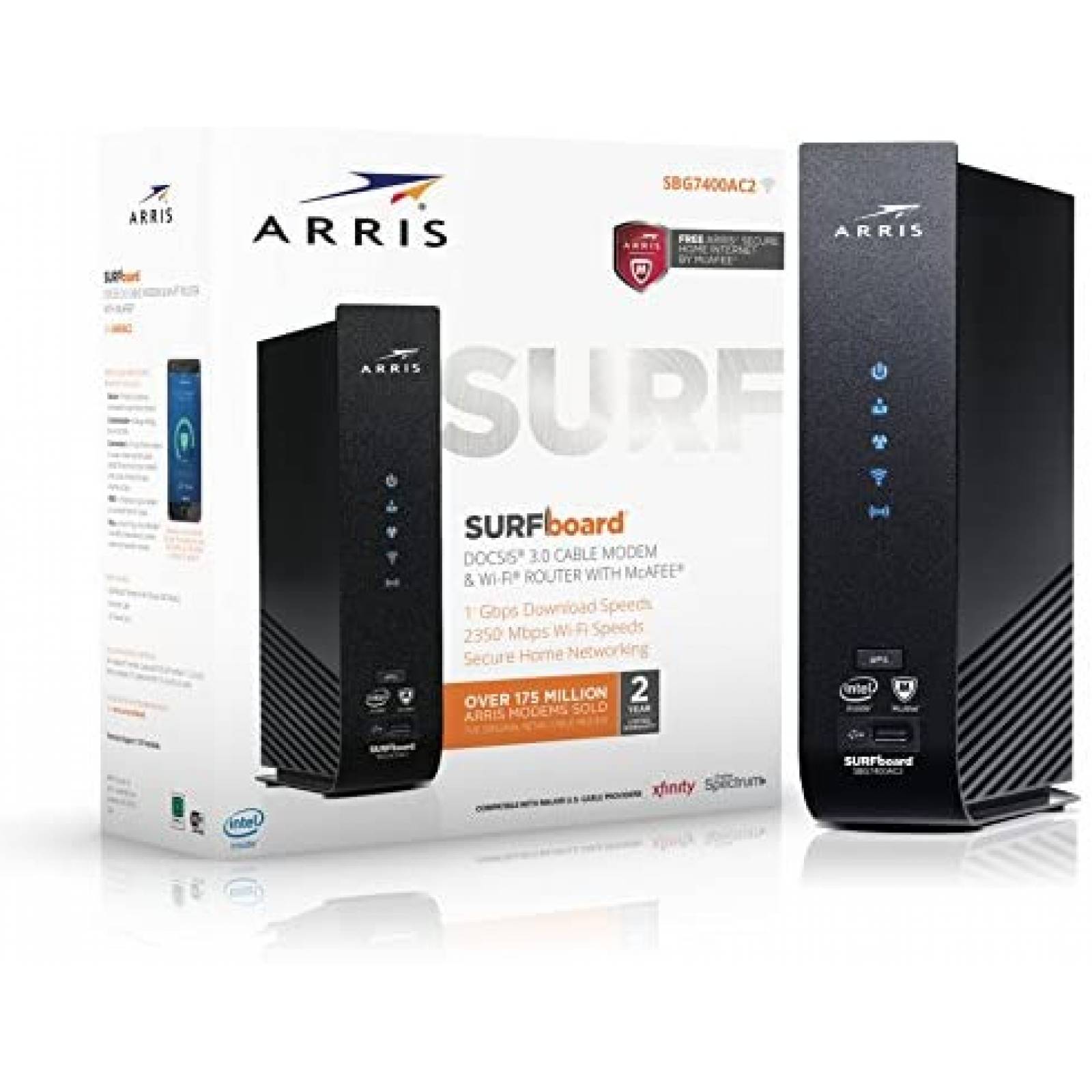 Enrutador ARRIS SB8200 DOCSIS 3.1 Modem WiFi -Negro