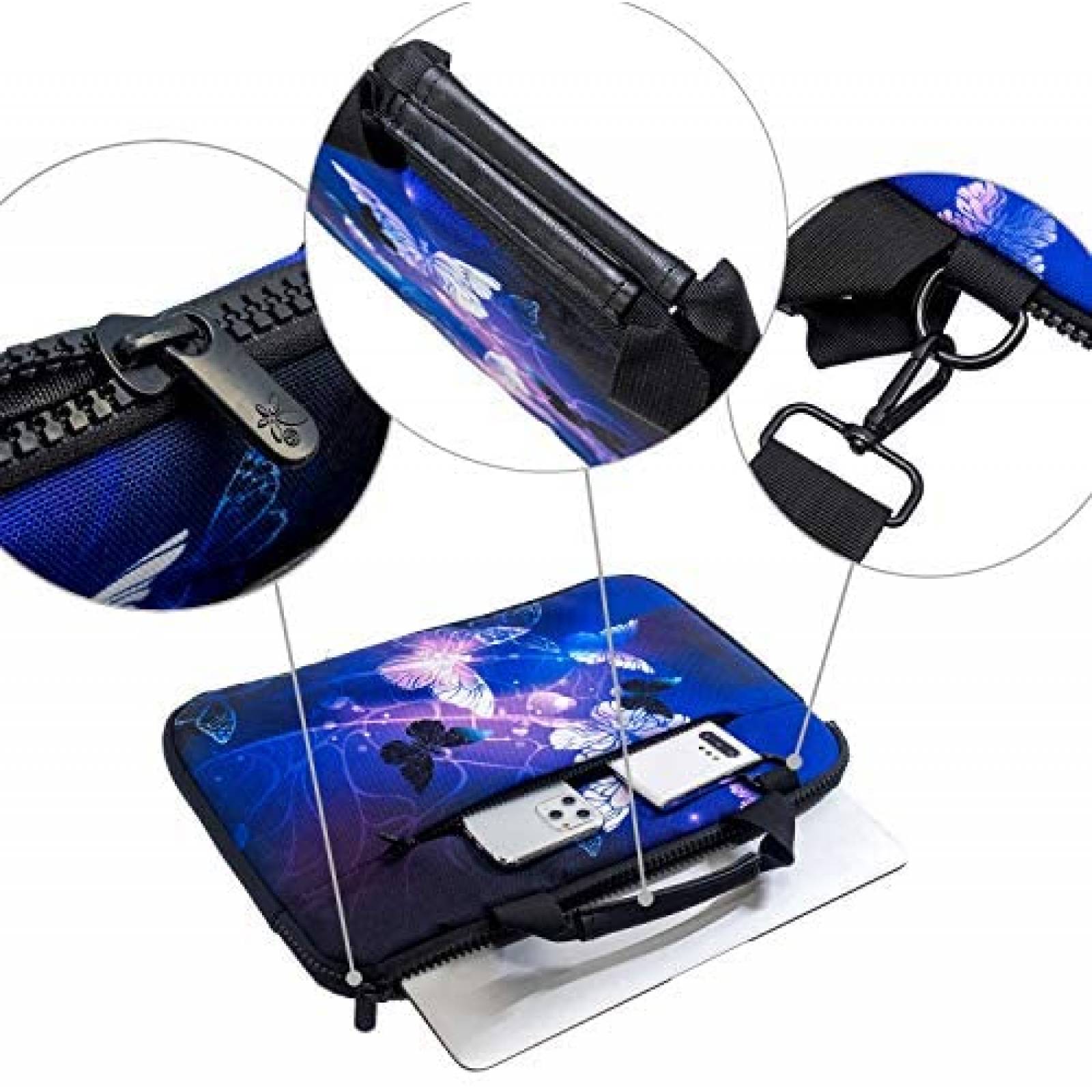 Maletin RICHEN para Laptop de 11.6 a 13'' Mariposa -Morado