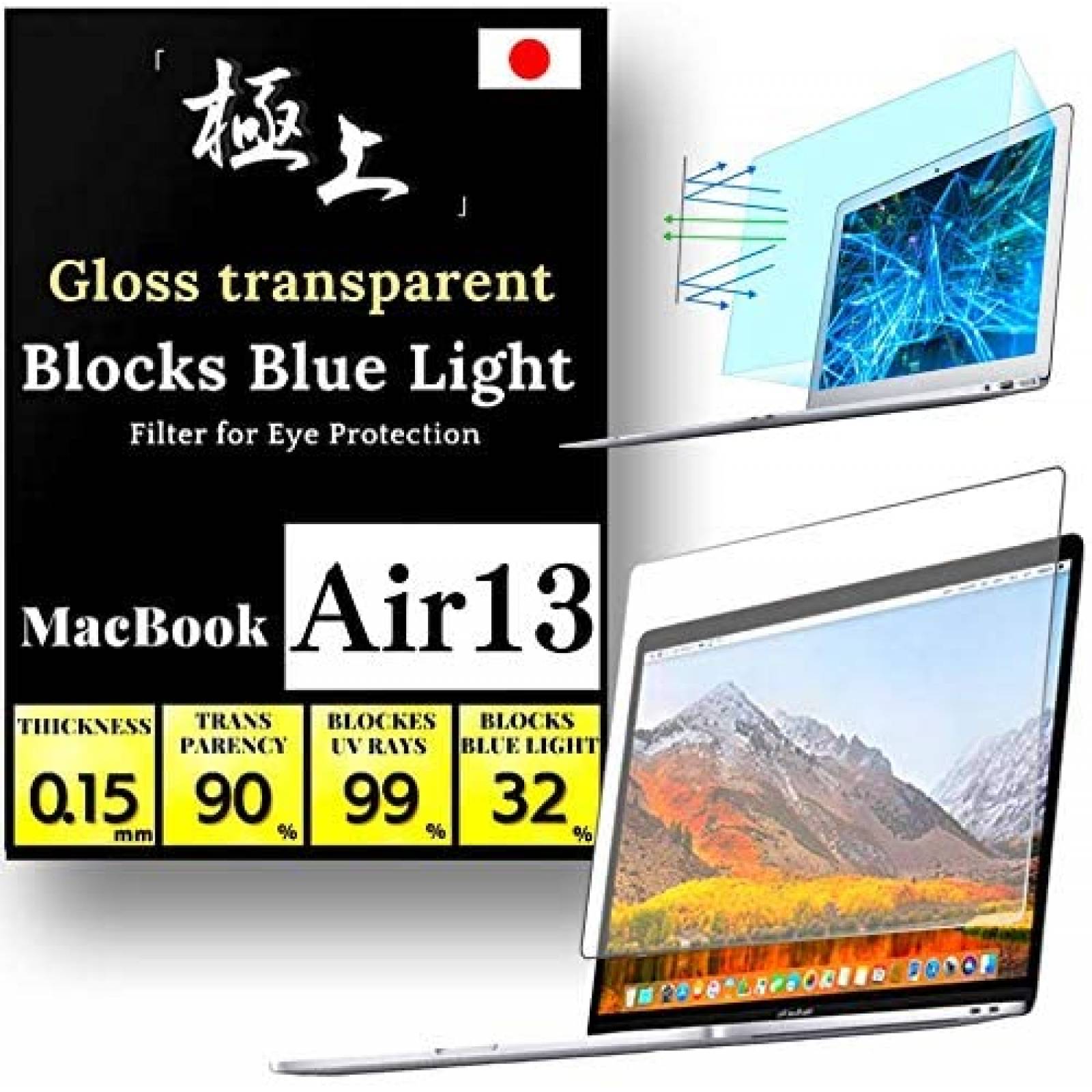 Protector Pantalla Agrado MacBook Air 13" filtro luz azul