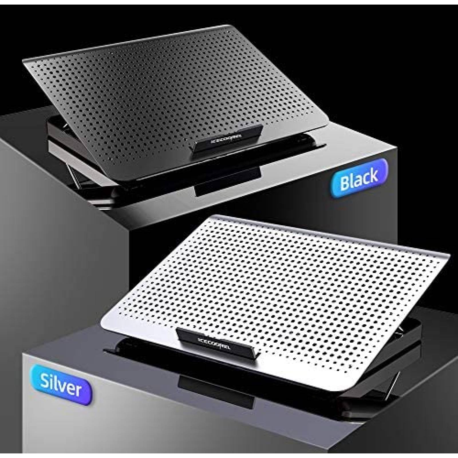 Enfriador para Laptop ICE COOREL 15.6'' Ajustable -Plateado