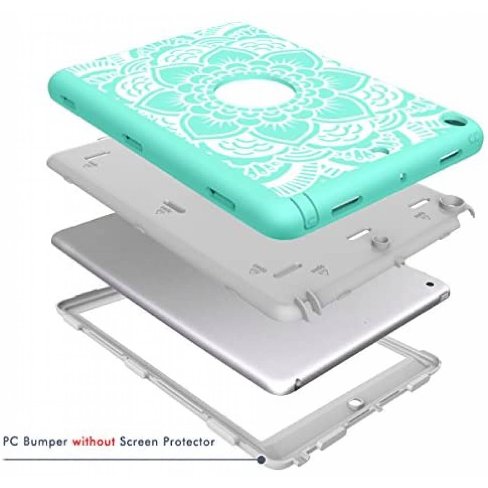Funda Rigida Hocase para iPad 5/6 Gen de 9.7'' -Celeste