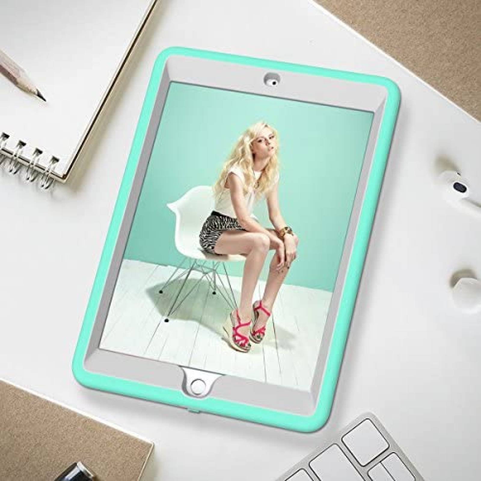 Funda Rigida Hocase para iPad 5/6 Gen de 9.7'' -Celeste