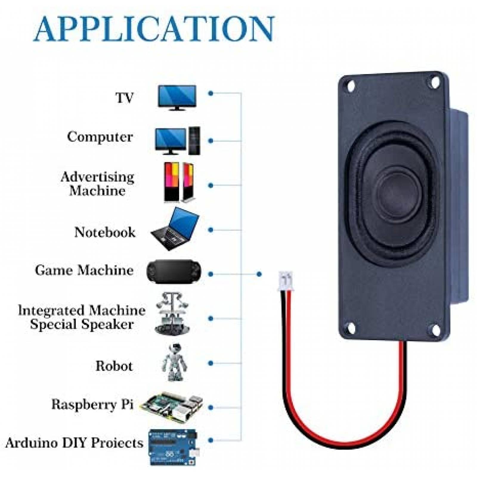 Bocina para PC CQRobot de 3 Watts 4 Ohm para Arduino -Negro