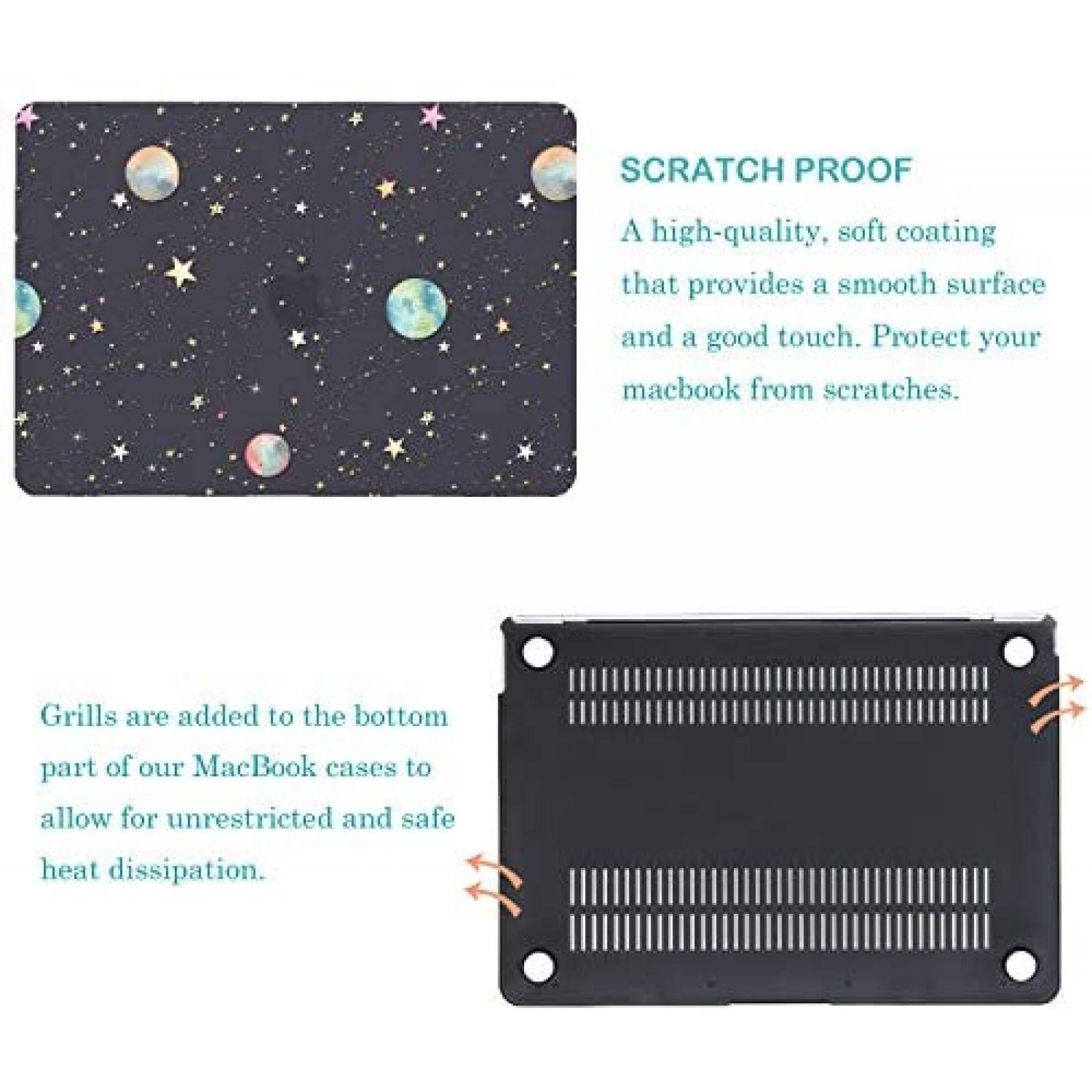 Carcasa VAESIDA para MacBook Pro 15'' Espacio -Negro