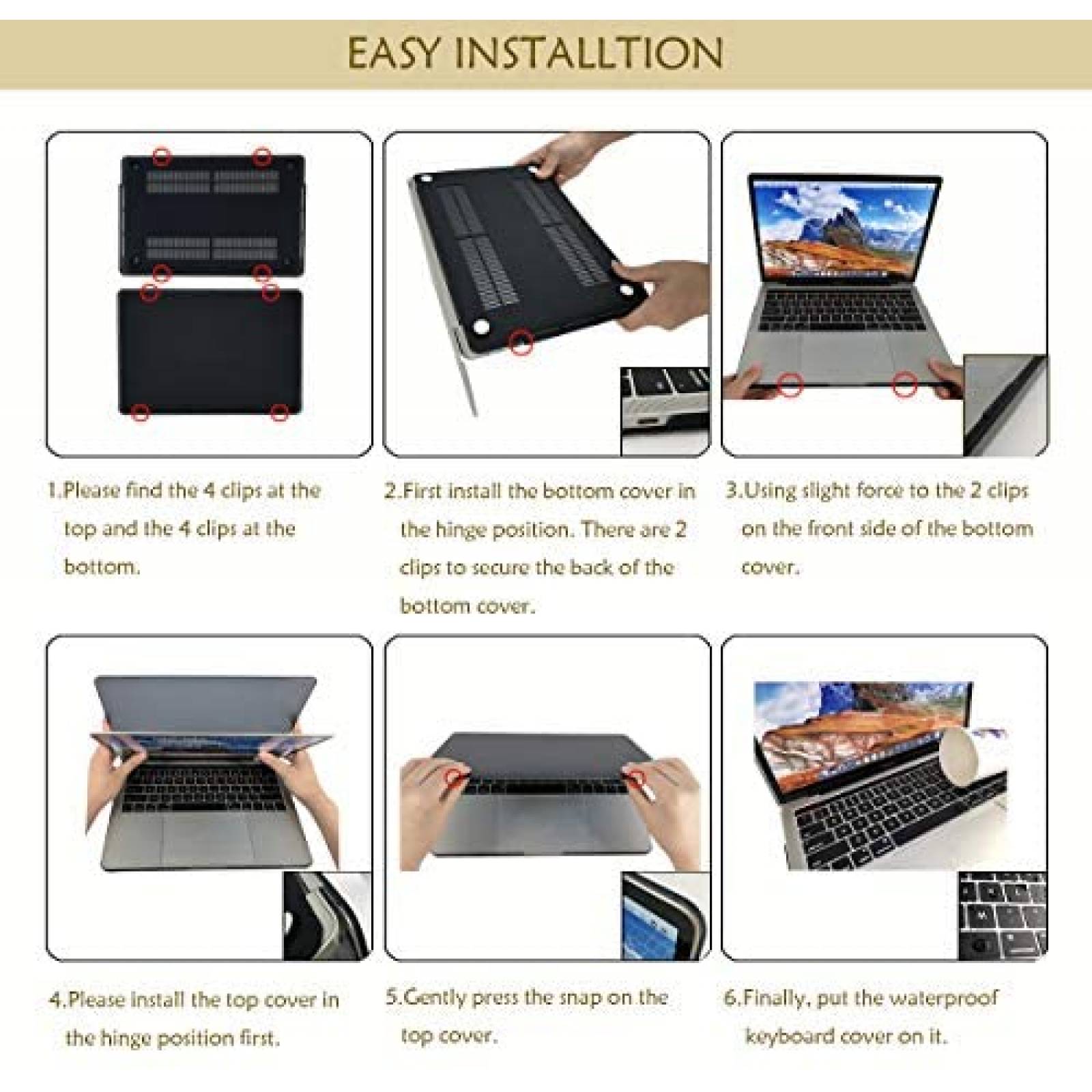 Carcasa VAESIDA para MacBook Pro 15'' Espacio -Negro