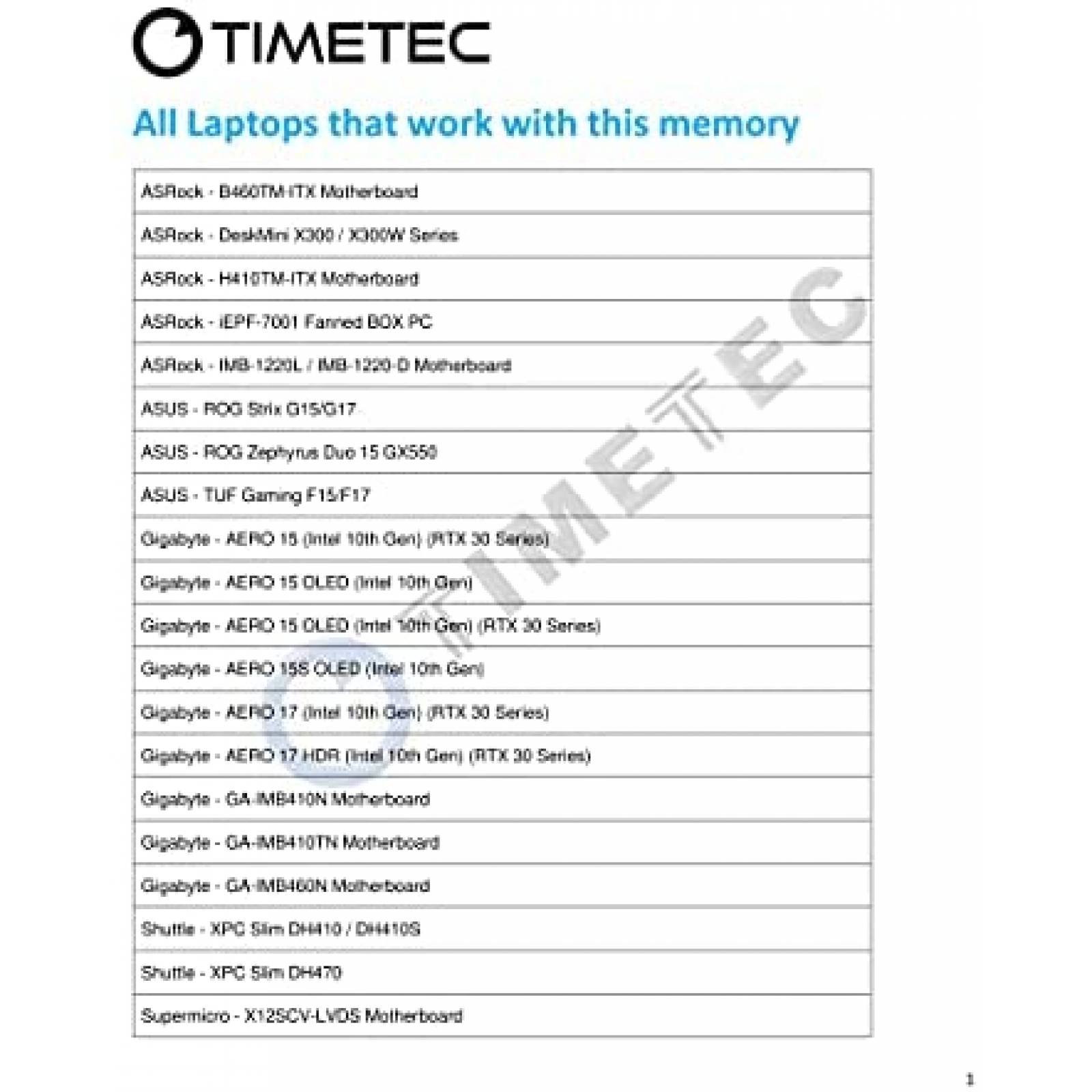 Memoria RAM Timetec 2 x 16 GB DDR4 2933 MHz PC4-23400