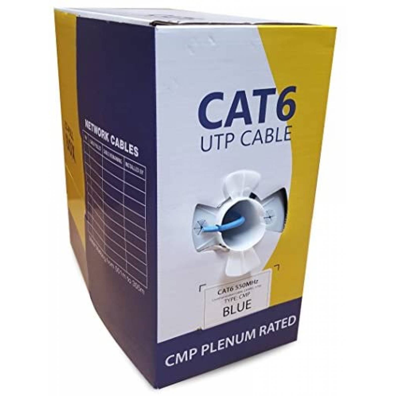 Cable de red Efficient Cables CAT6 Plenum 1000ft 550MHz
