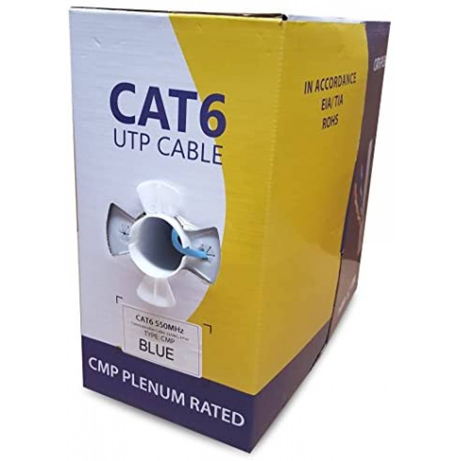 Cable de red Efficient Cables CAT6 Plenum 1000ft 550MHz